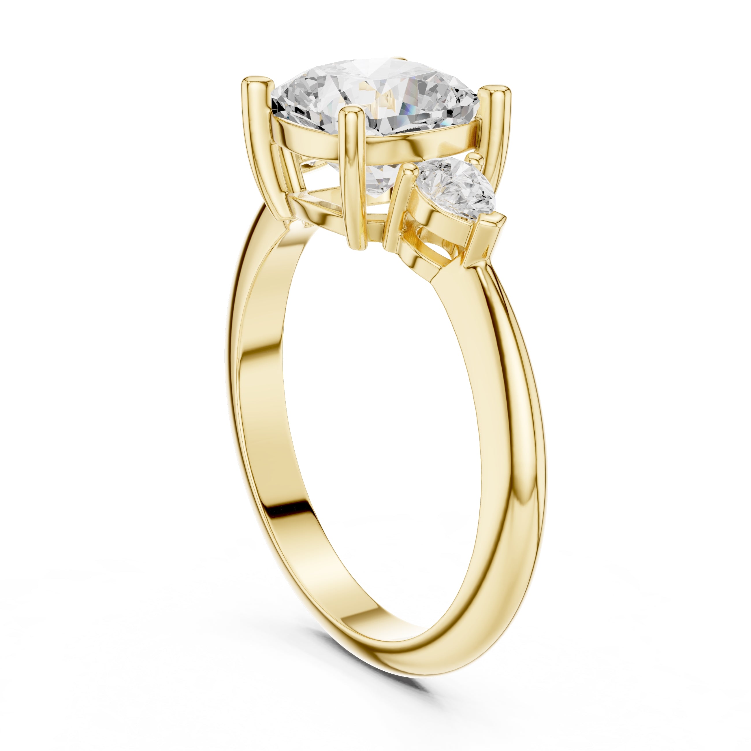 The Lumina Trilogy 3ct Yellow Gold Cushion