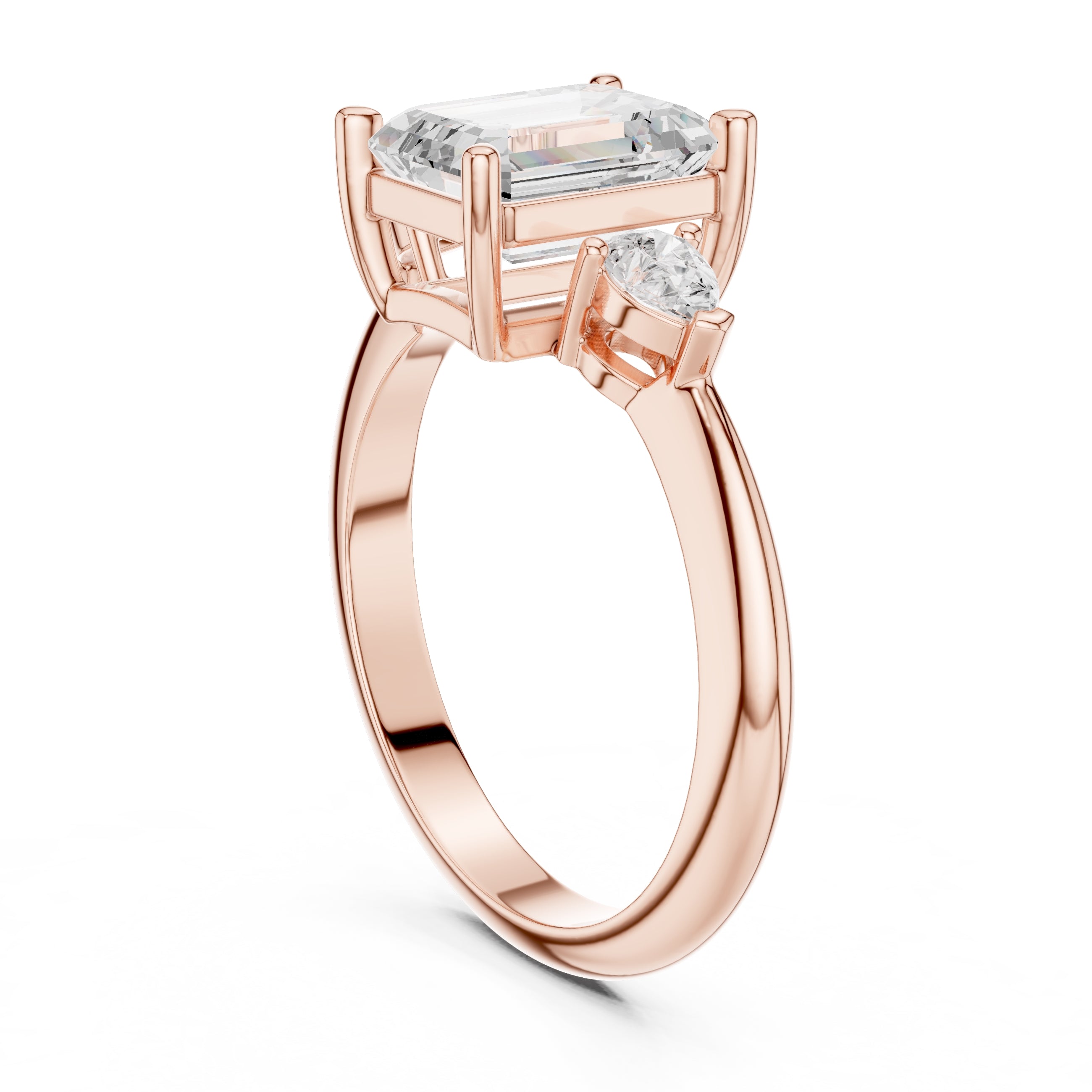 The Lumina Trilogy 3ct Rose Gold Emerald