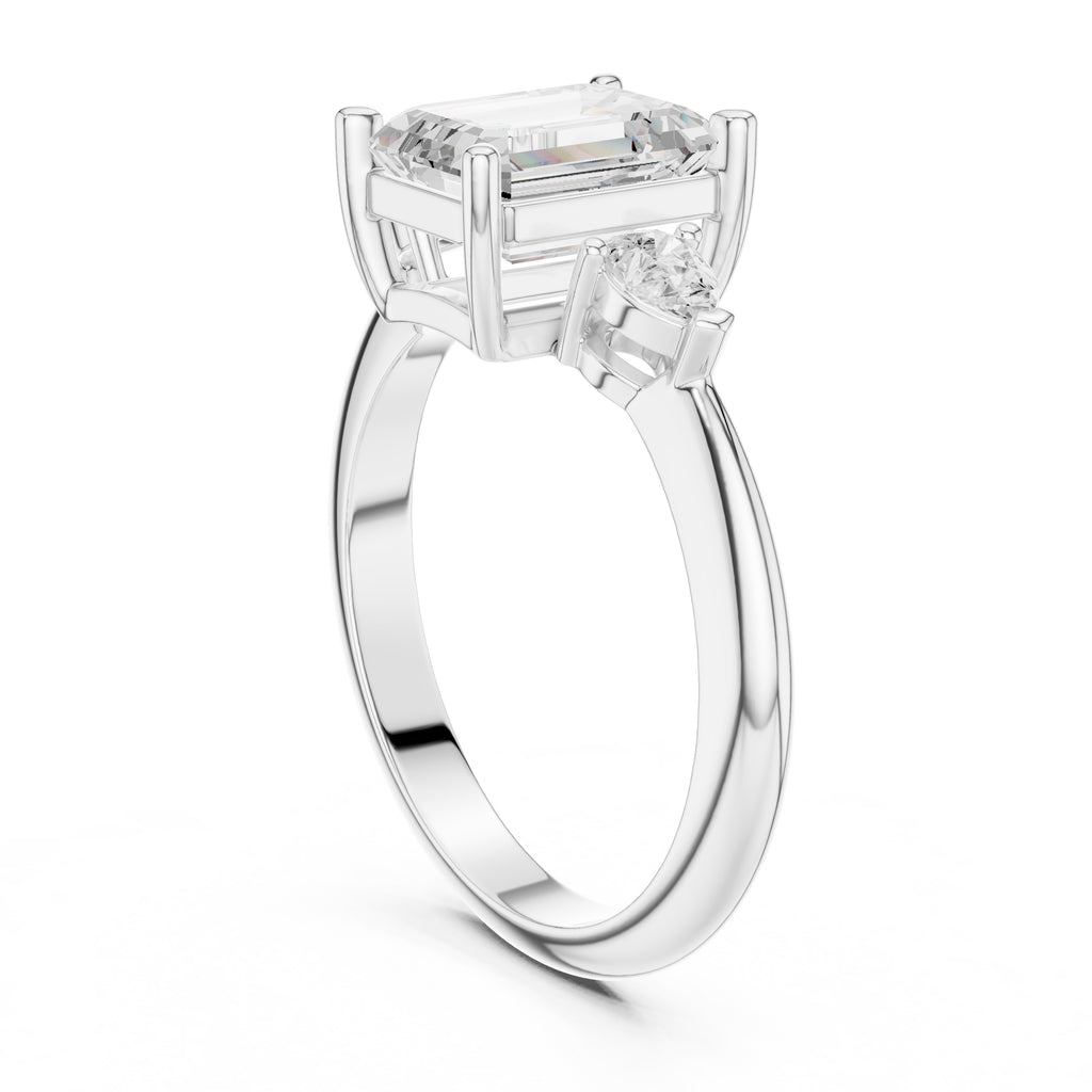 The Lumina Trilogy 3ct White Gold Emerald