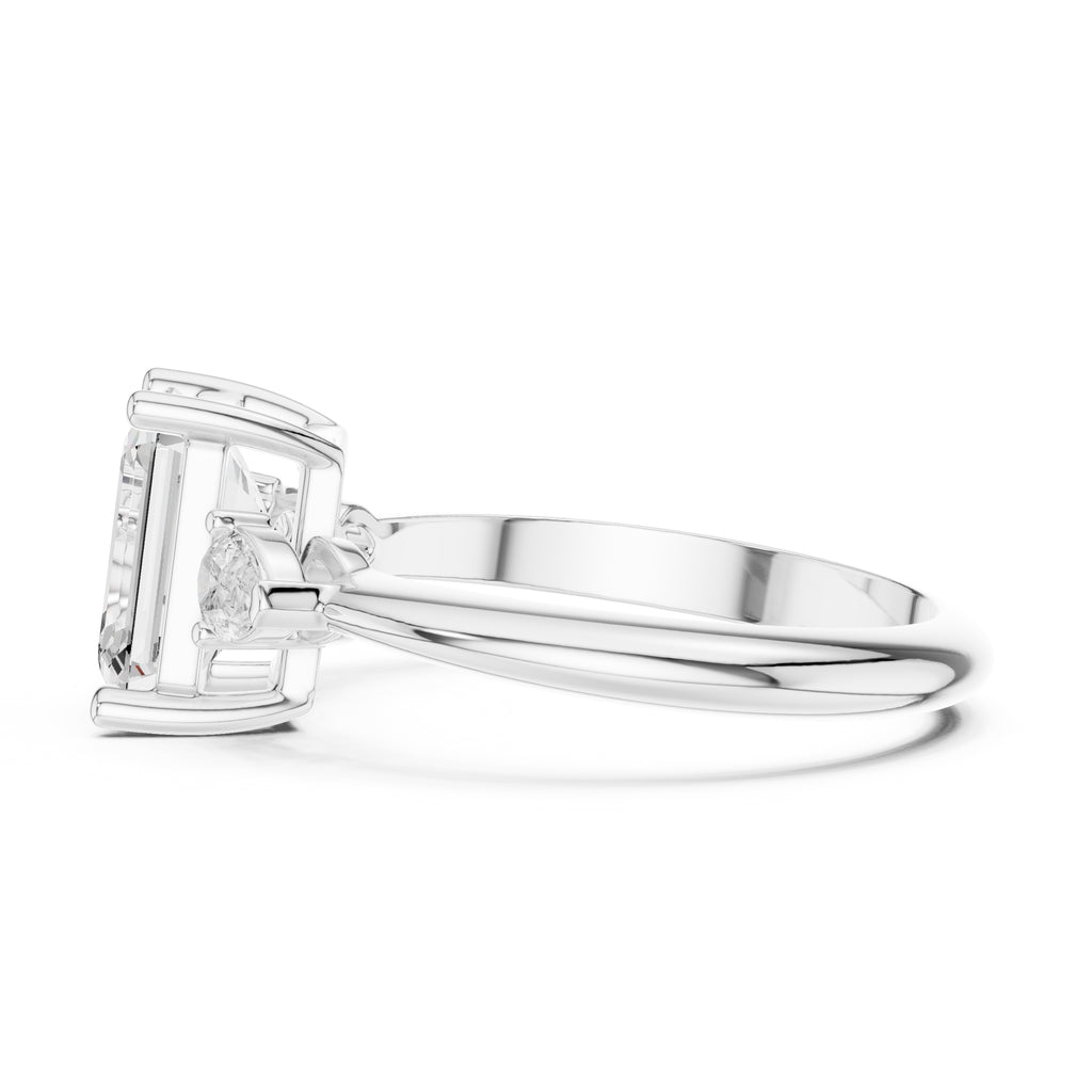 The Lumina Trilogy 3ct White Gold Emerald
