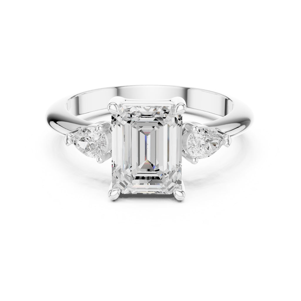 The Lumina Trilogy 3ct White Gold Emerald