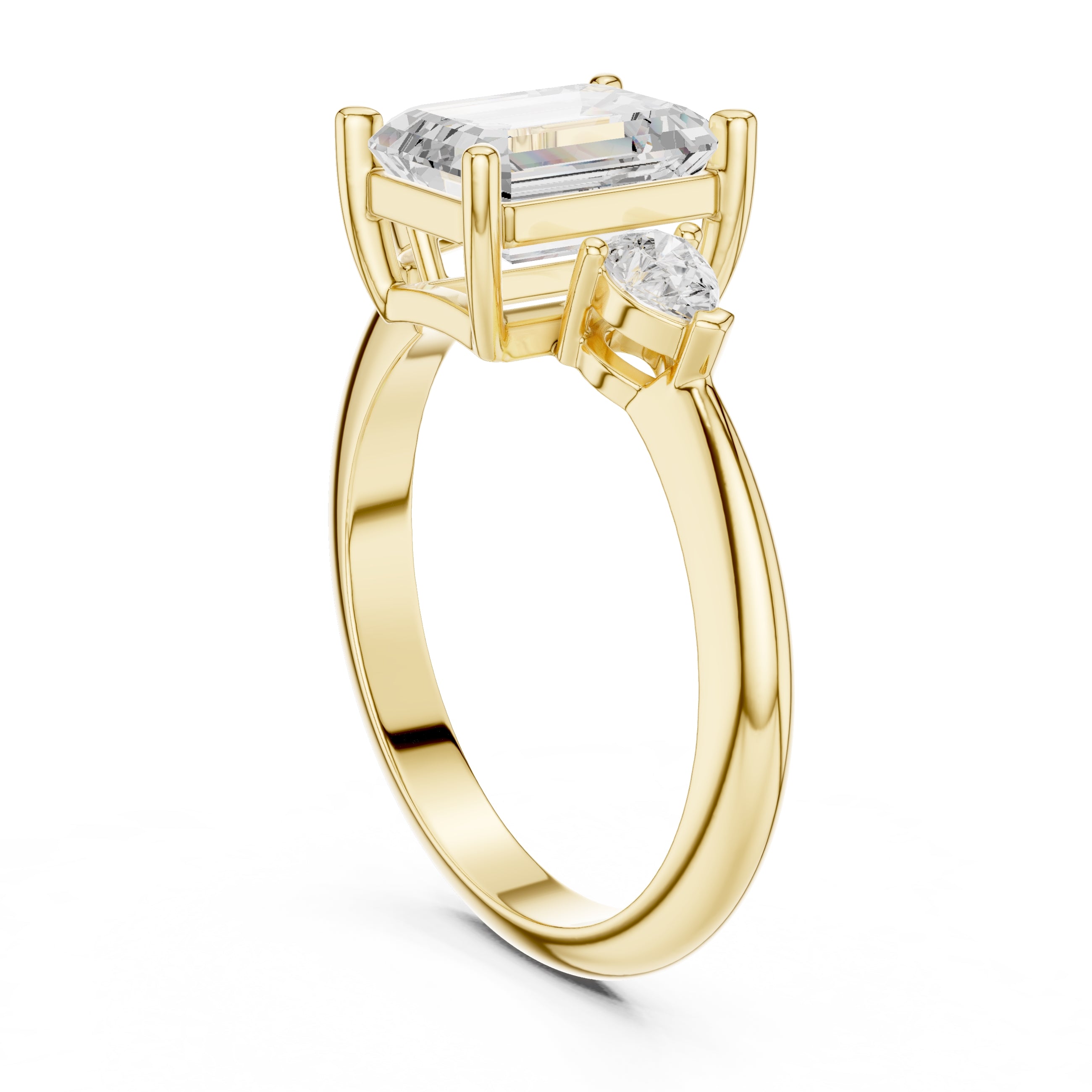 The Lumina Trilogy 3ct Yellow Gold Emerald