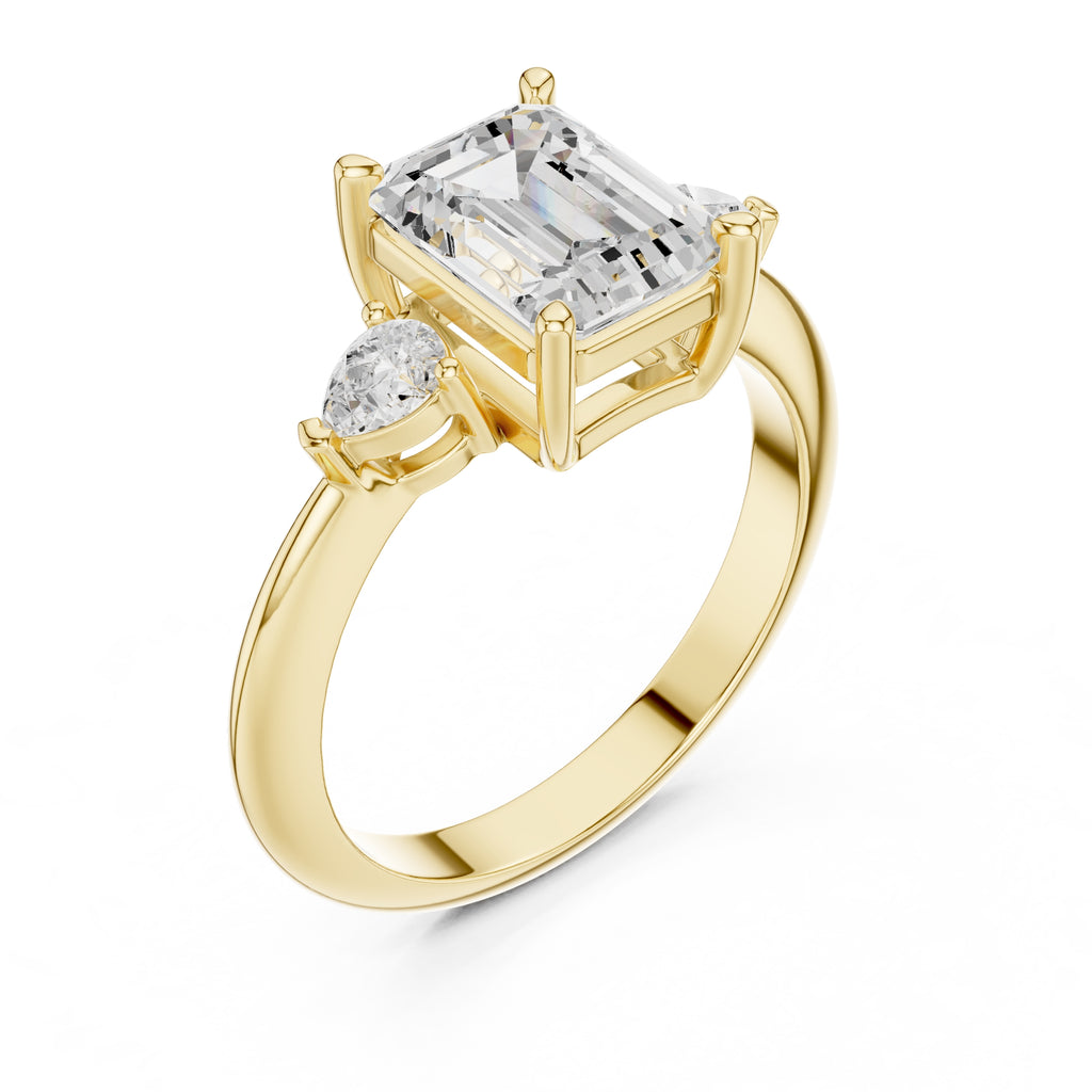 The Lumina Trilogy 3ct Yellow Gold Emerald