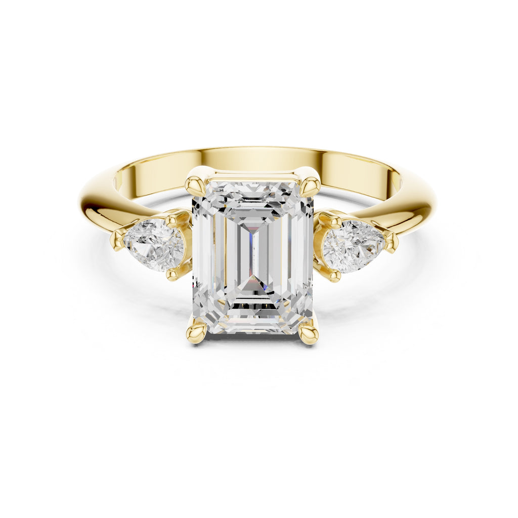 The Lumina Trilogy 3ct Yellow Gold Emerald