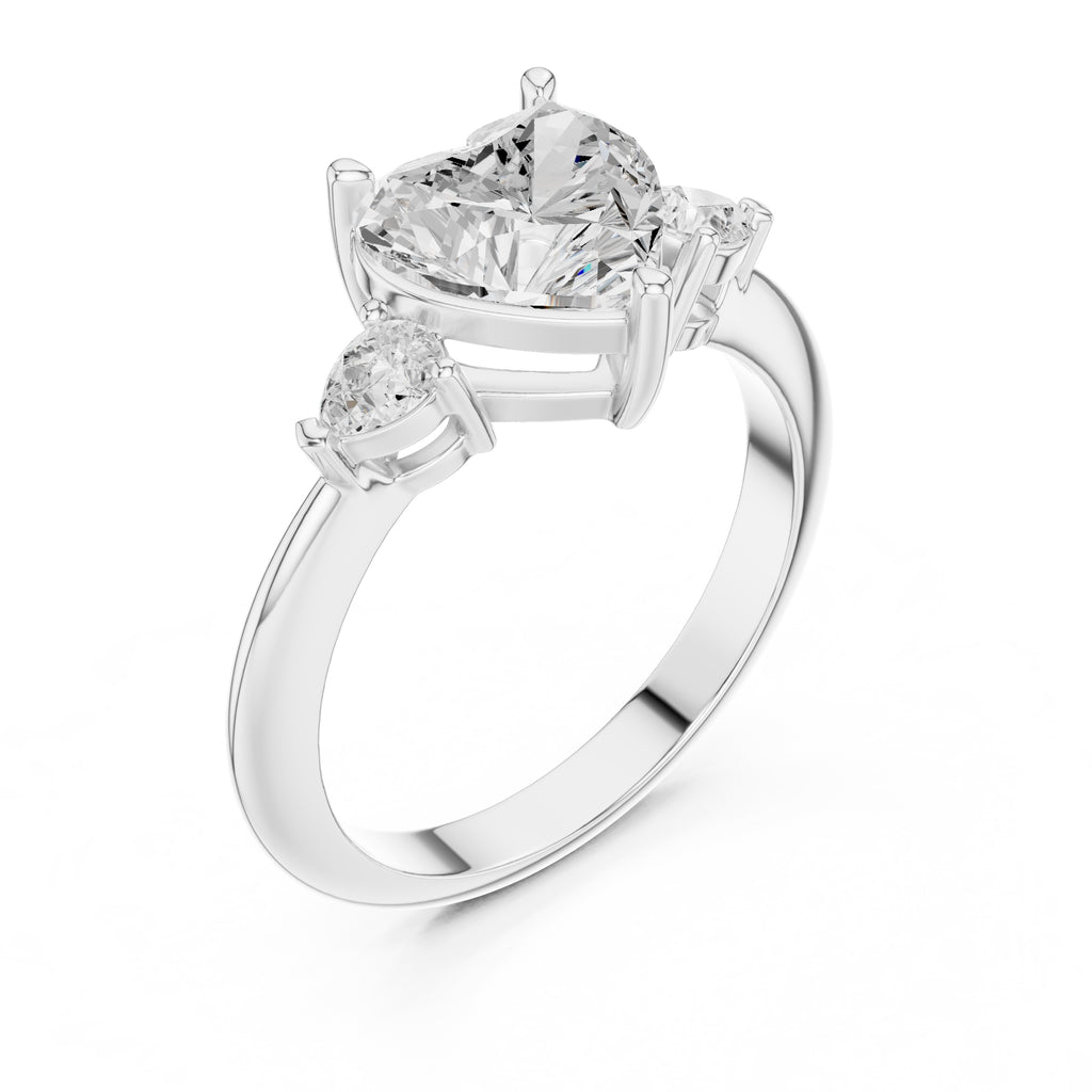 The Lumina Trilogy 3ct White Gold Heart