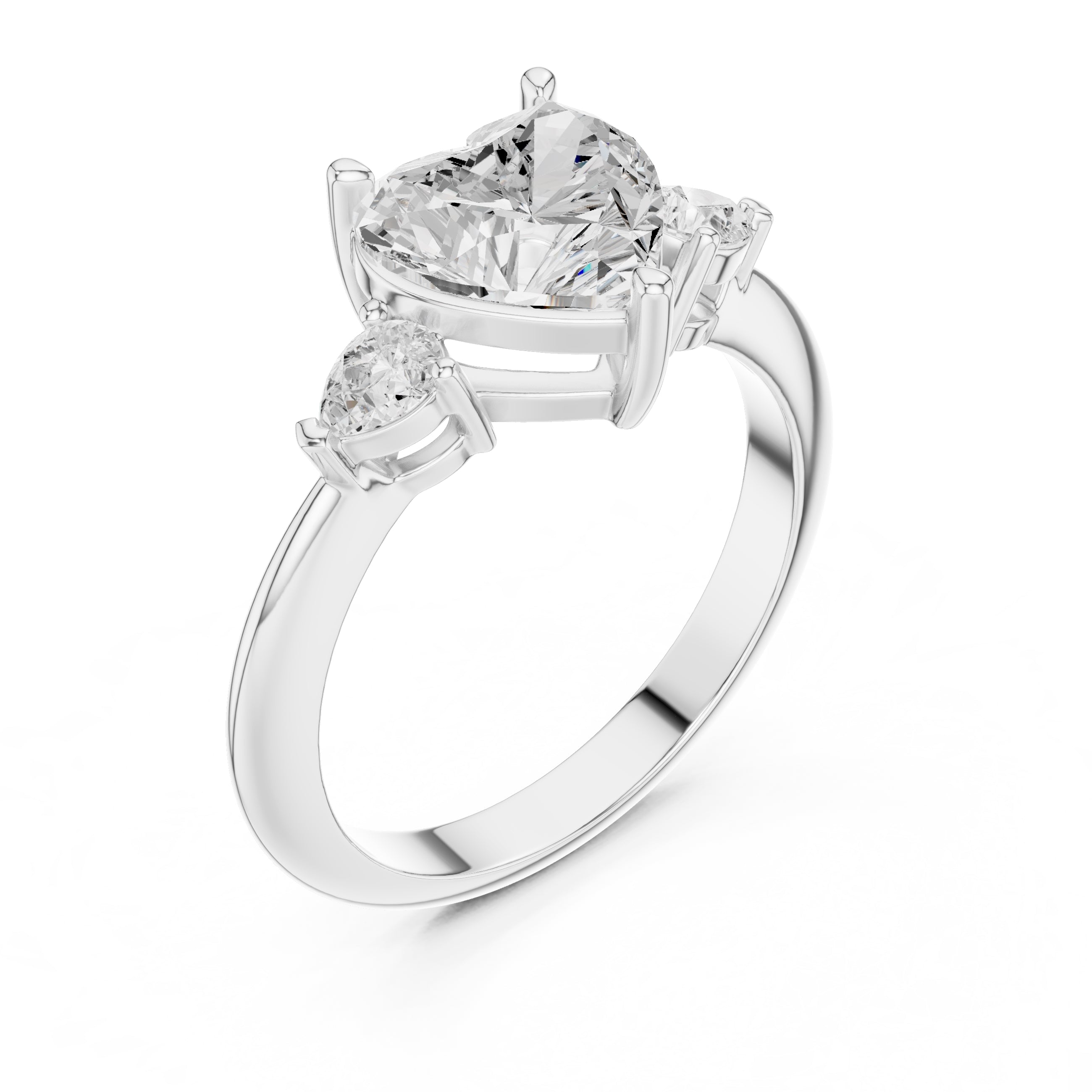 The Lumina Trilogy 3ct White Gold Heart