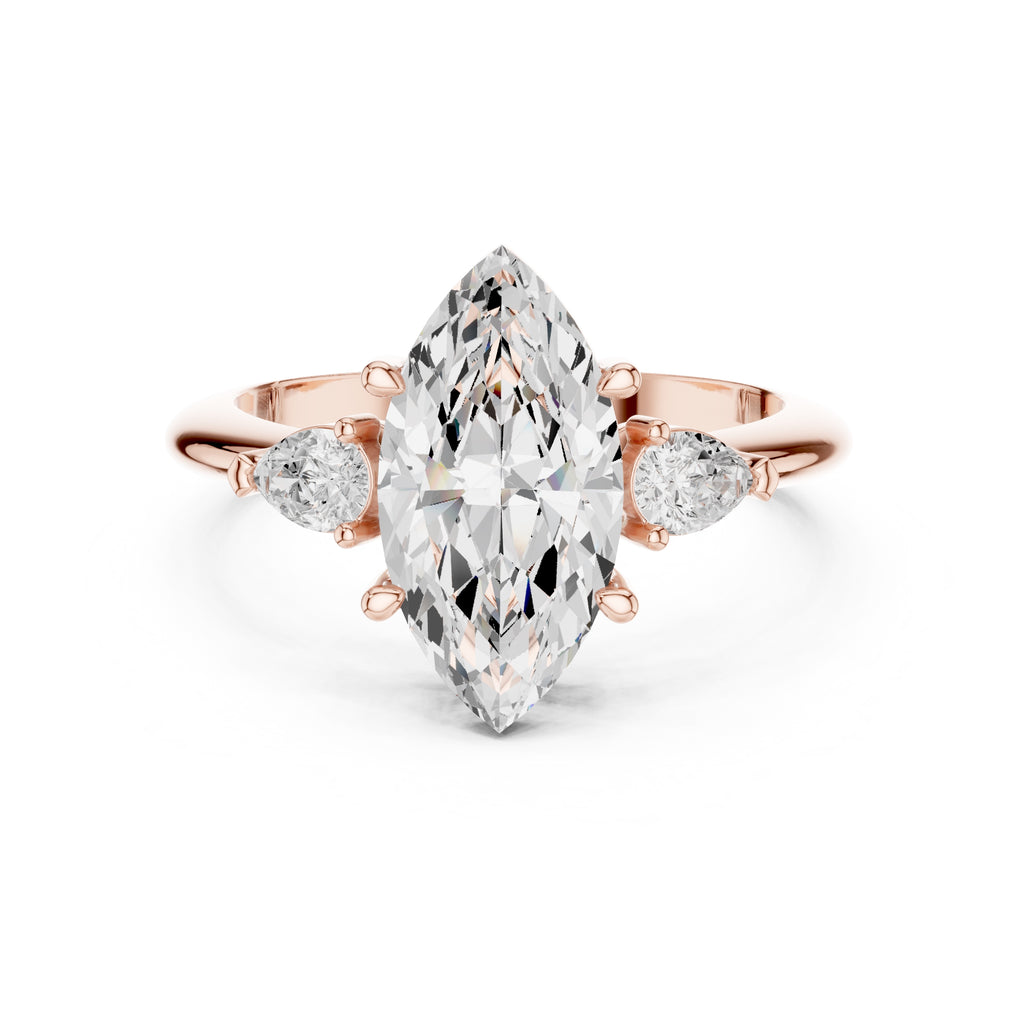 The Lumina Trilogy 3ct Rose Gold Marquise