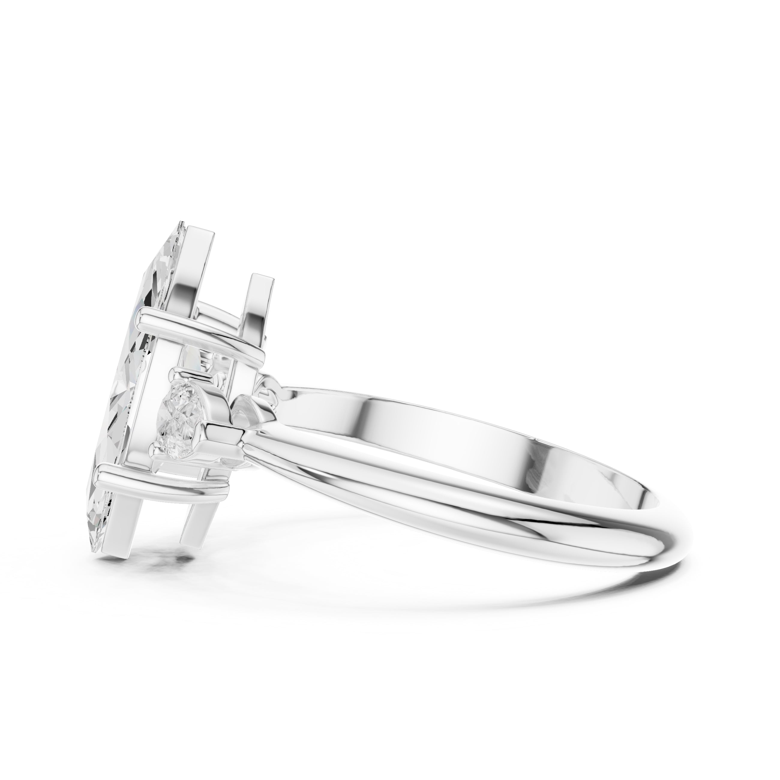 The Lumina Trilogy 3ct White Gold Marquise