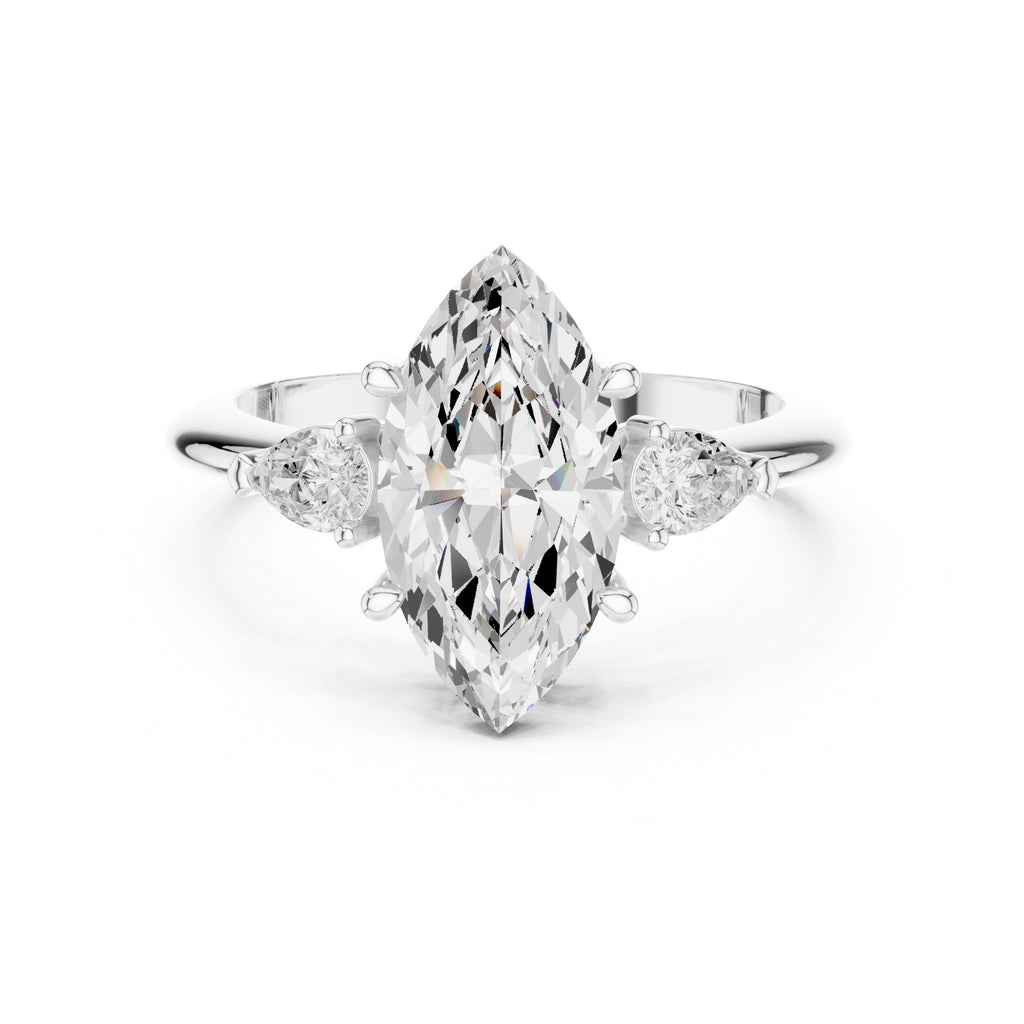 The Lumina Trilogy 3ct White Gold Marquise