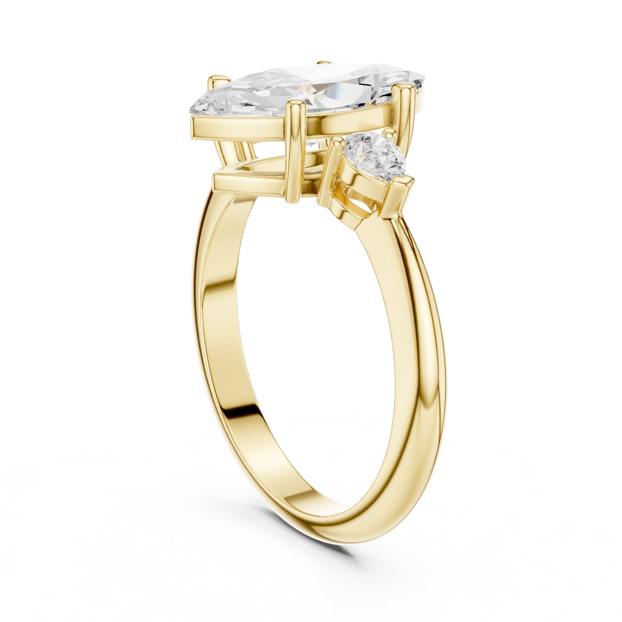 The Lumina Trilogy 3ct Yellow Gold Marquise