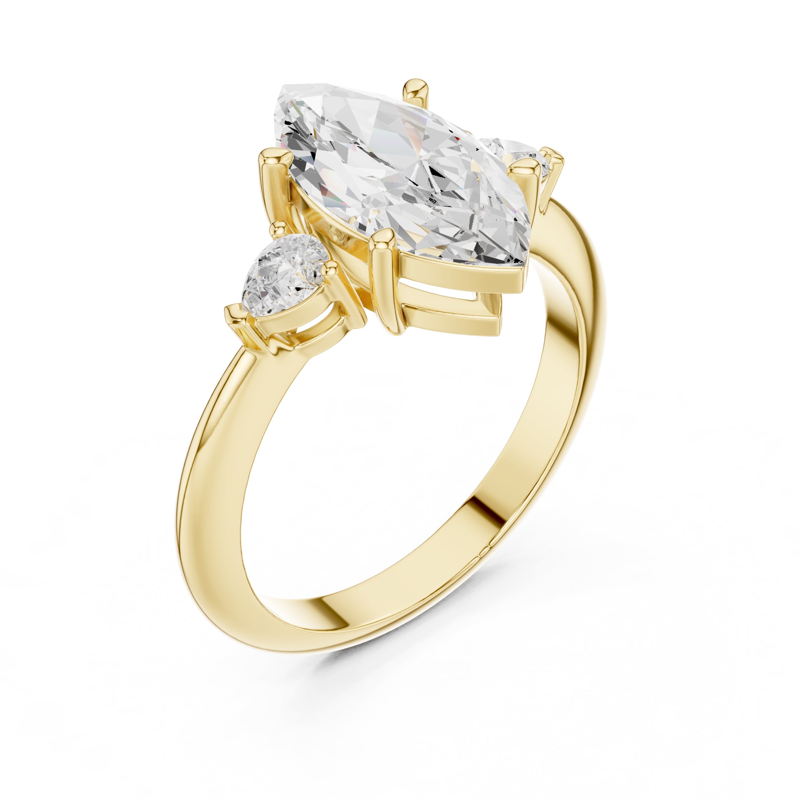 The Lumina Trilogy 3ct Yellow Gold Marquise