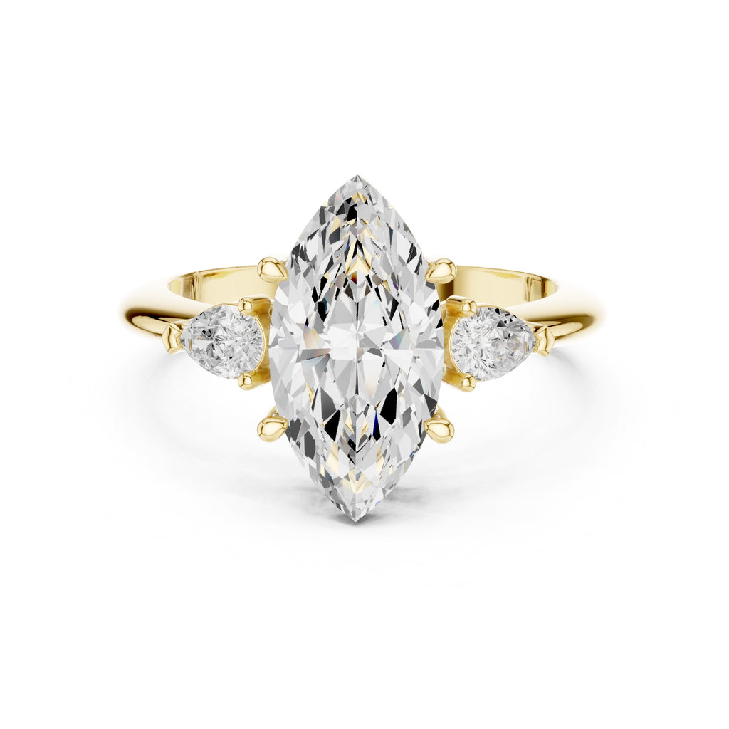 The Lumina Trilogy 3ct Yellow Gold Marquise