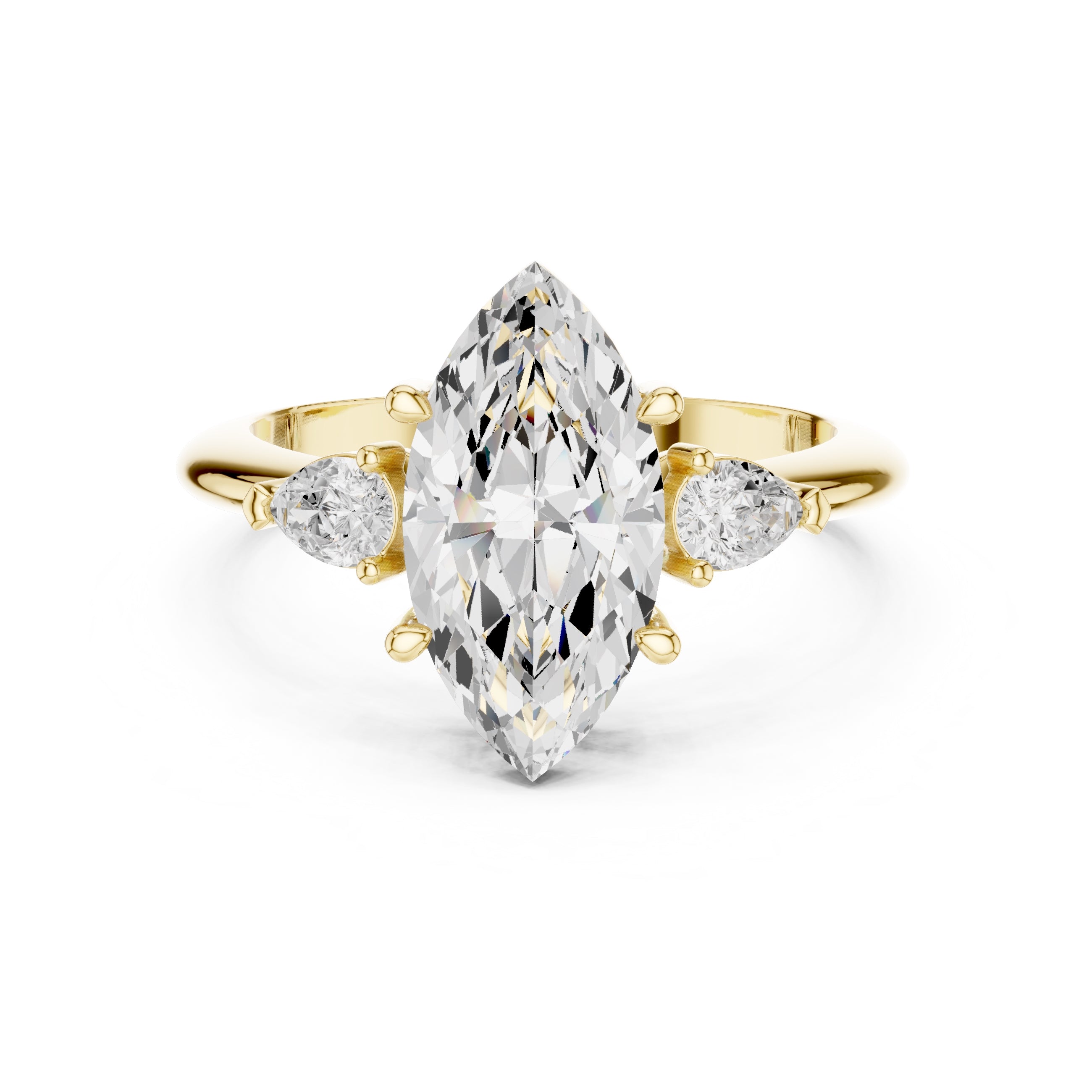 The Lumina Trilogy 3ct Yellow Gold Marquise