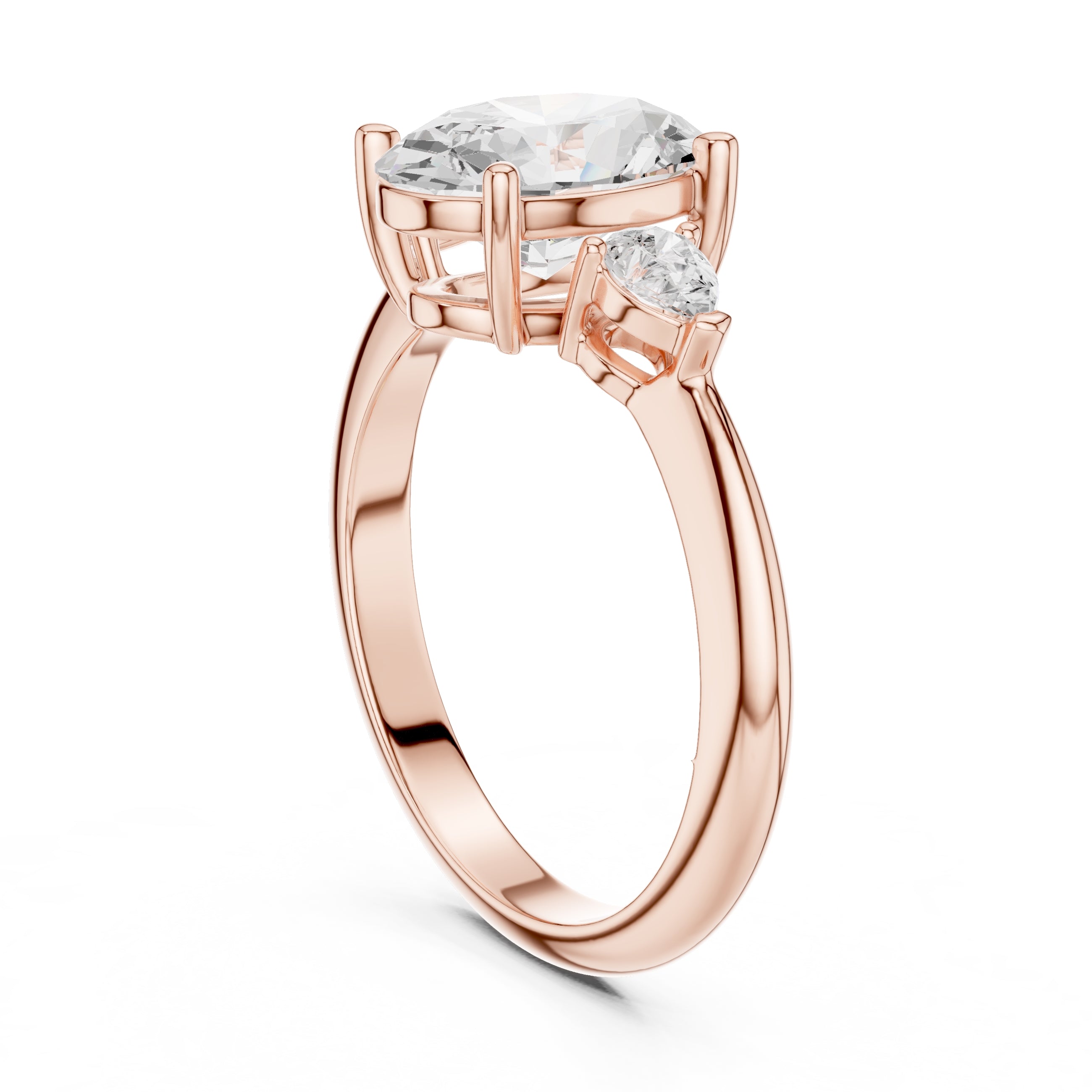 The Lumina Trilogy 3ct Rose Gold Oval
