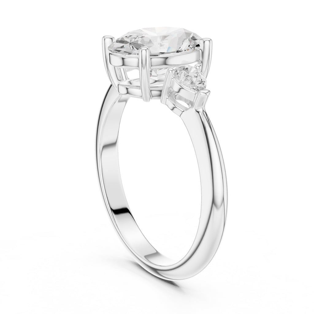 The Lumina Trilogy 3ct White Gold Oval
