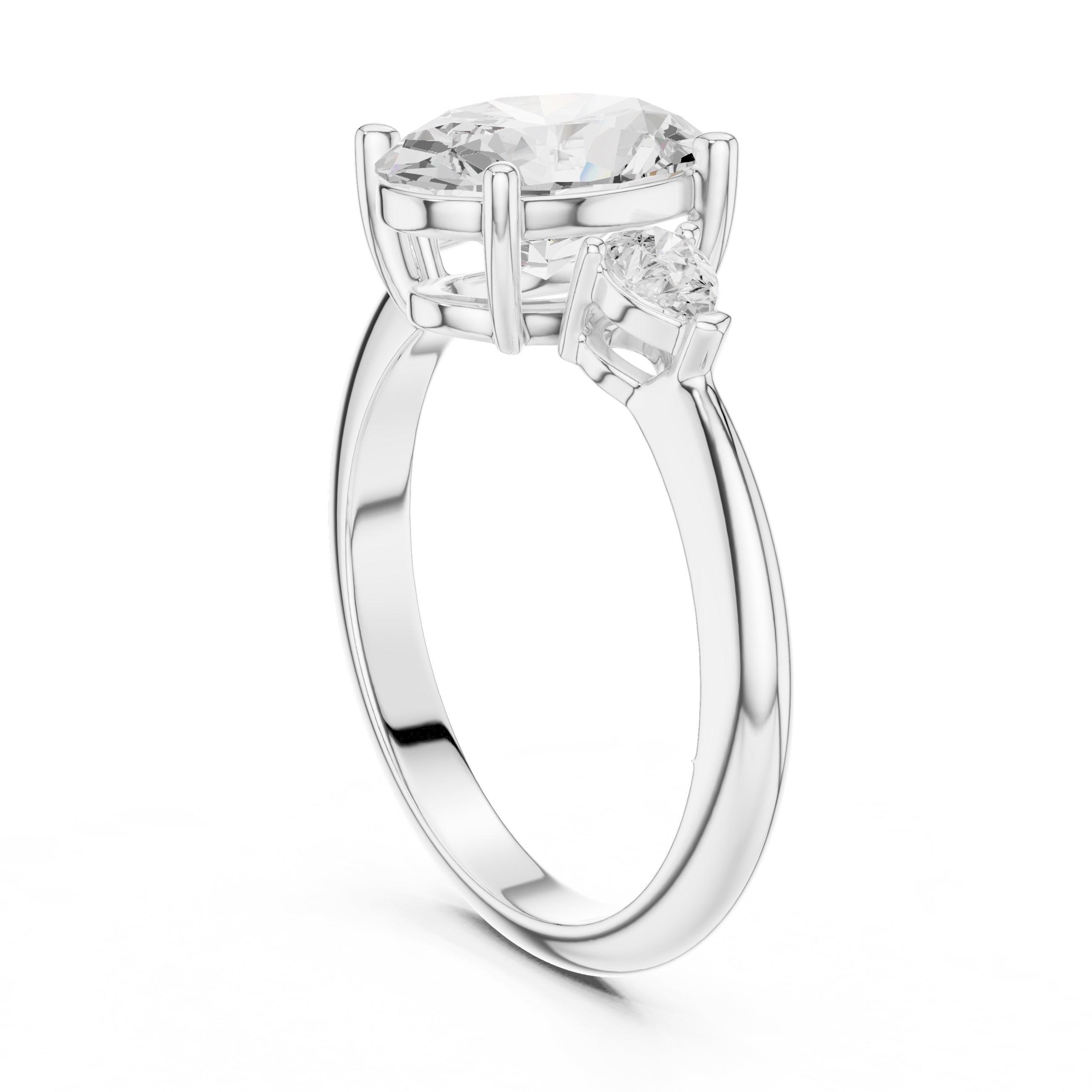 The Lumina Trilogy 3ct White Gold Oval