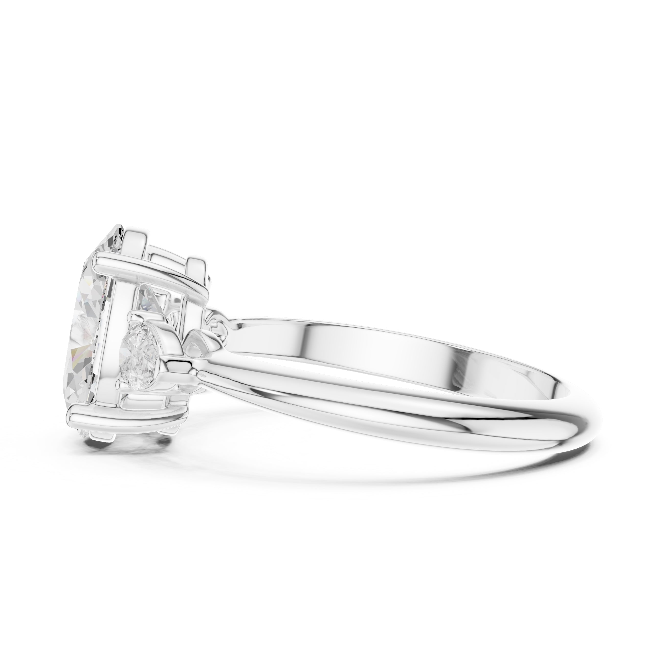 The Lumina Trilogy 3ct White Gold Oval