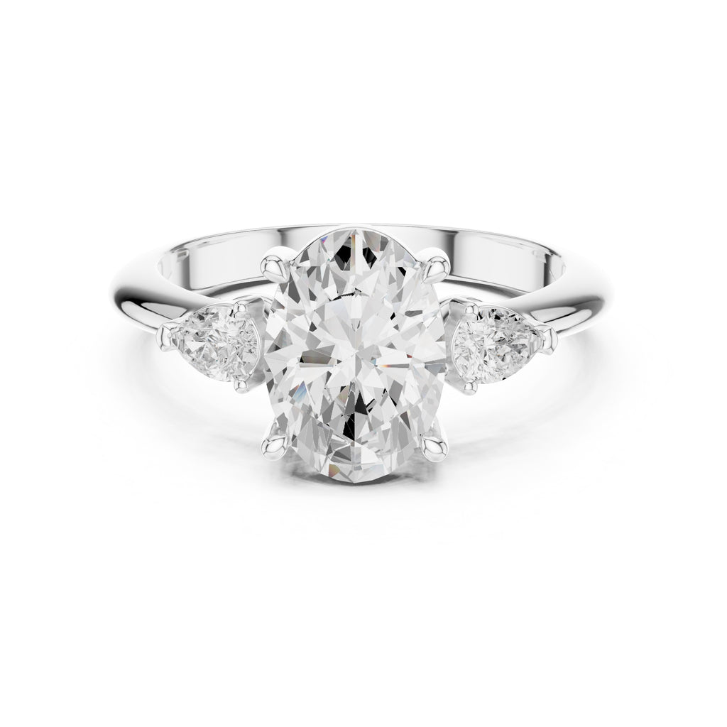 The Lumina Trilogy 3ct White Gold Oval