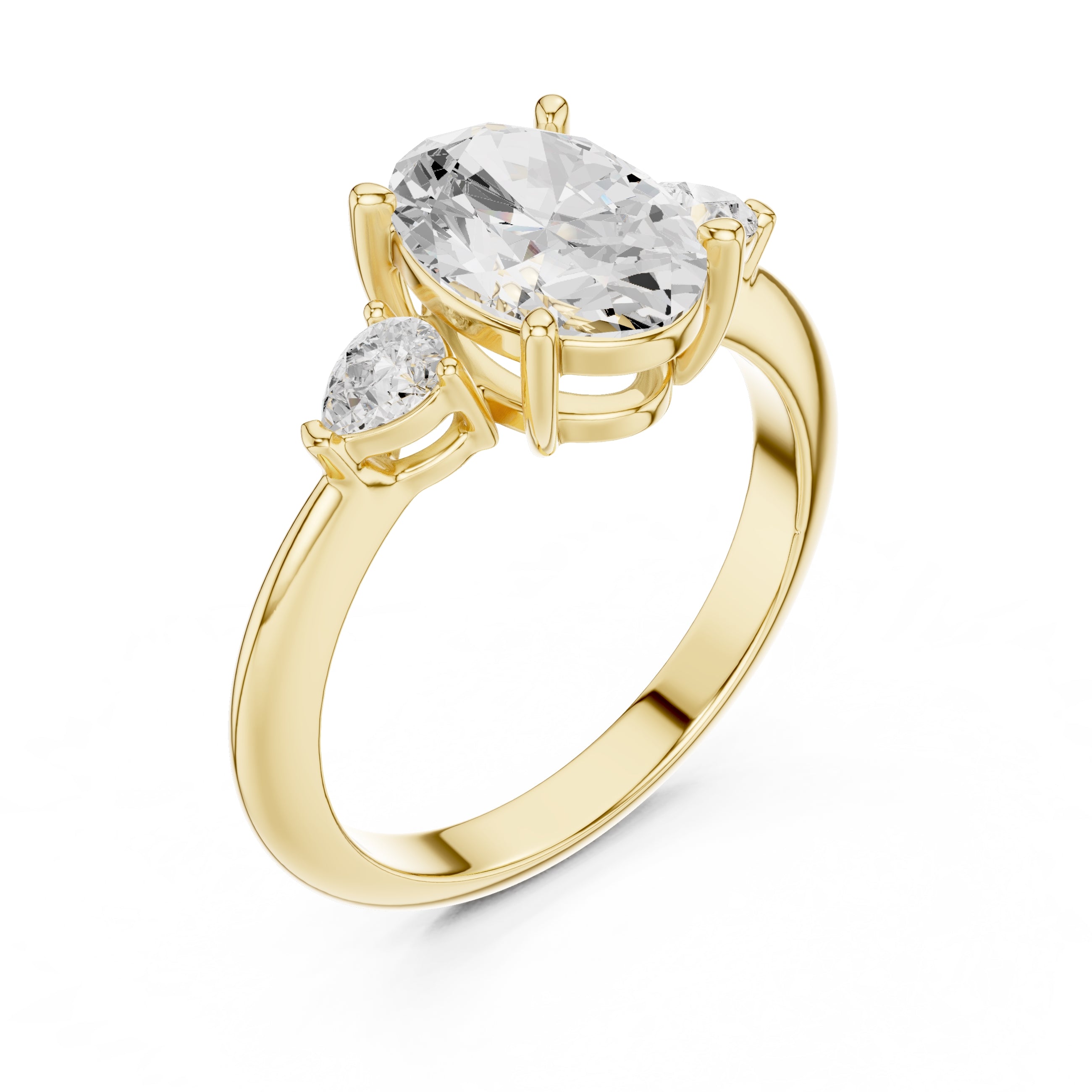 The Lumina Trilogy 3ct Yellow Gold Oval