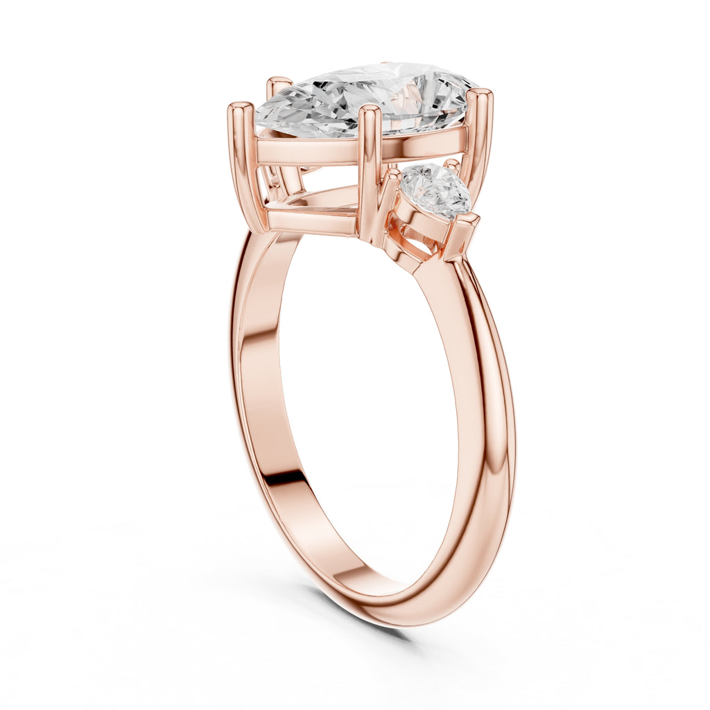 The Lumina Trilogy 3ct Rose Gold Pear