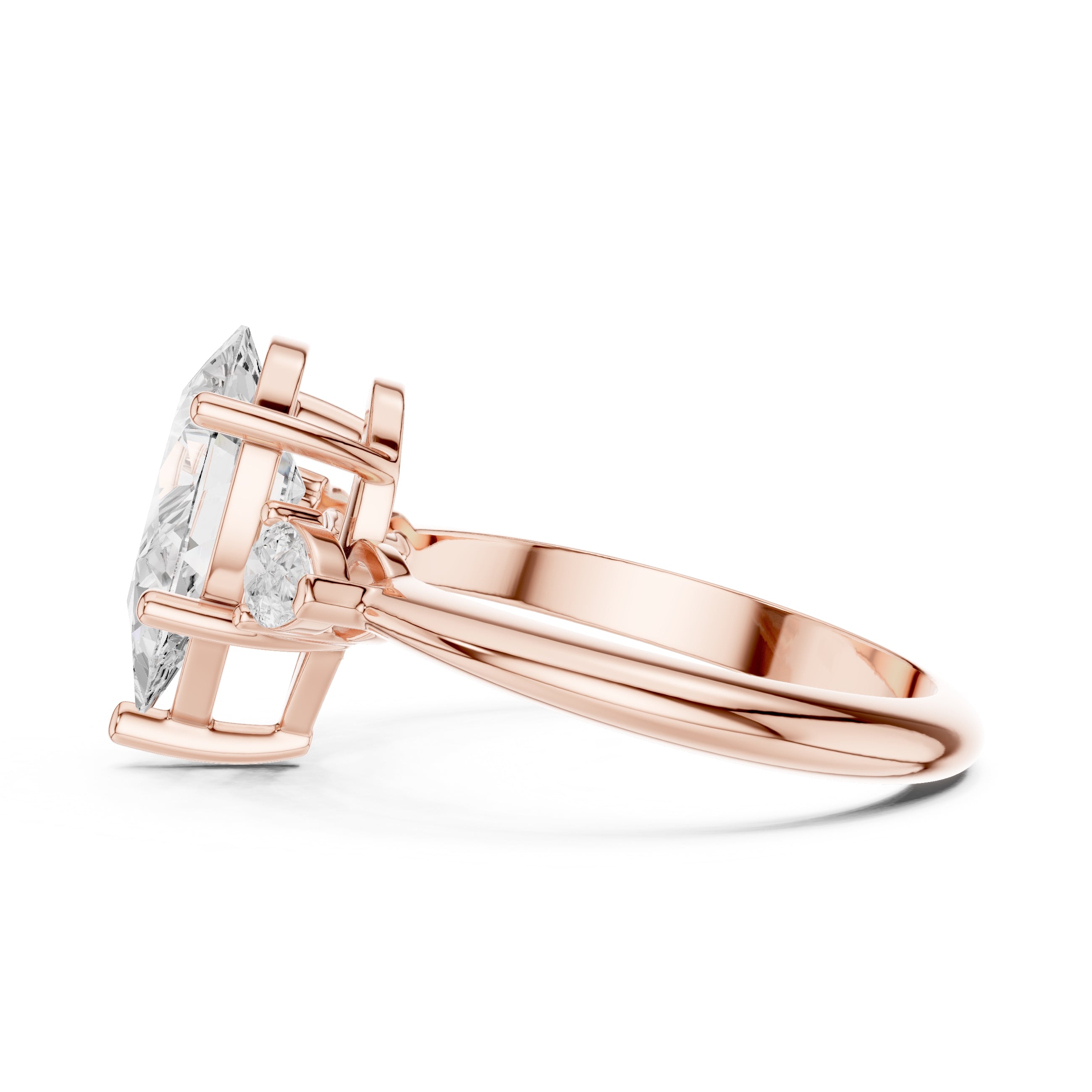 The Lumina Trilogy 3ct Rose Gold Pear