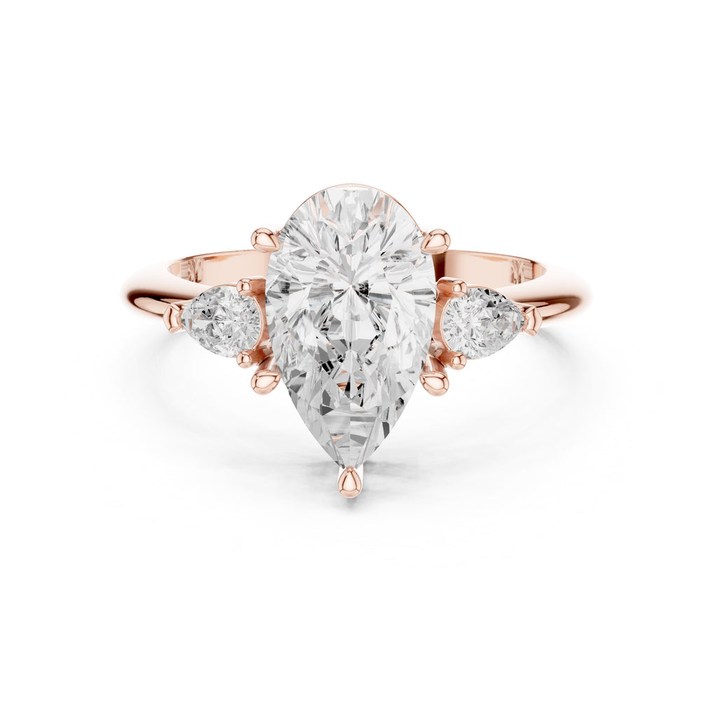 The Lumina Trilogy 3ct Rose Gold Pear