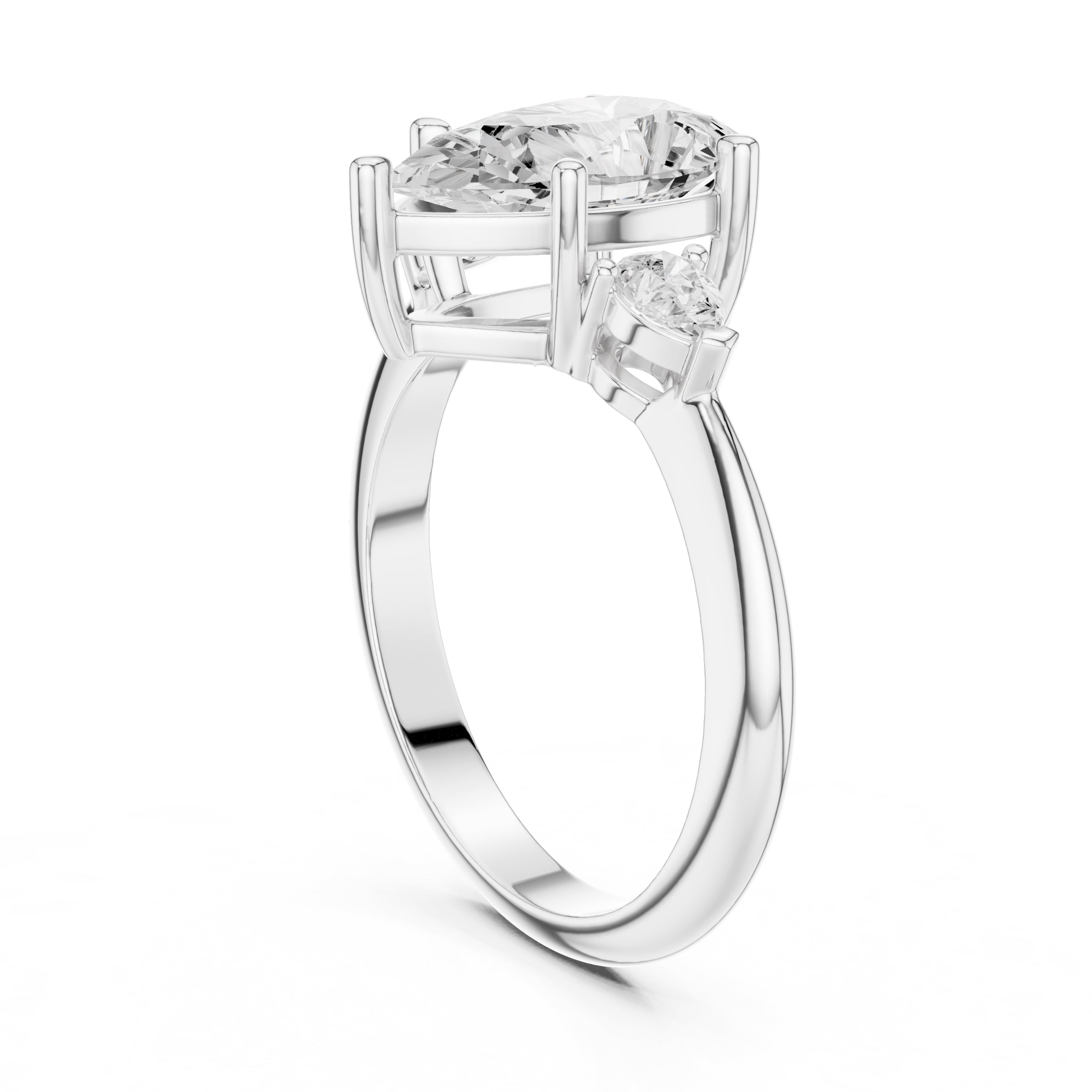 The Lumina Trilogy 3ct White Gold Pear