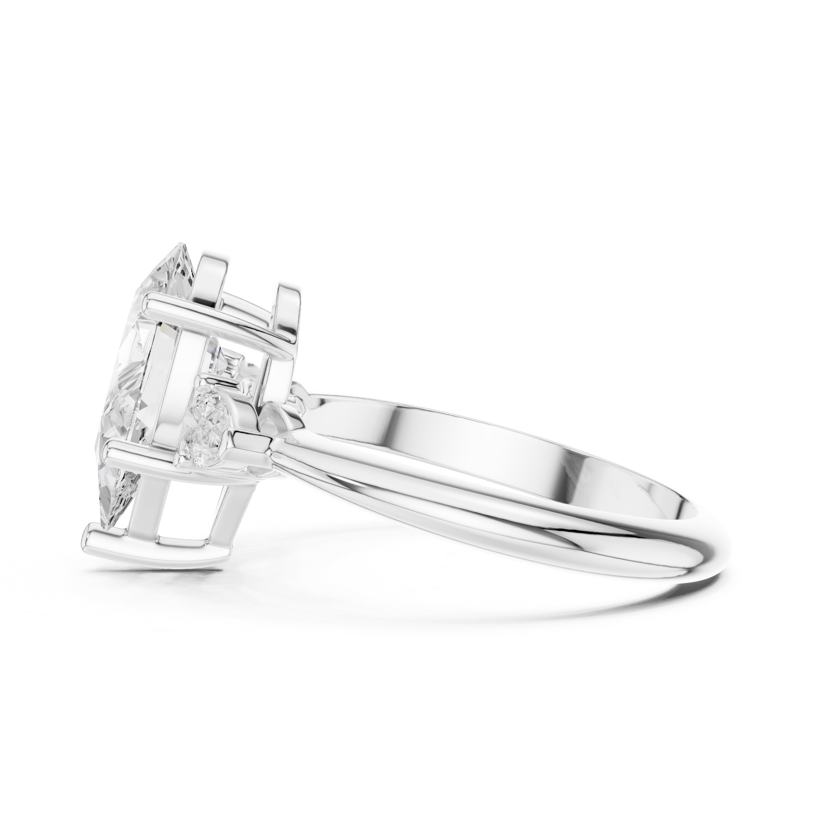 The Lumina Trilogy 3ct White Gold Pear