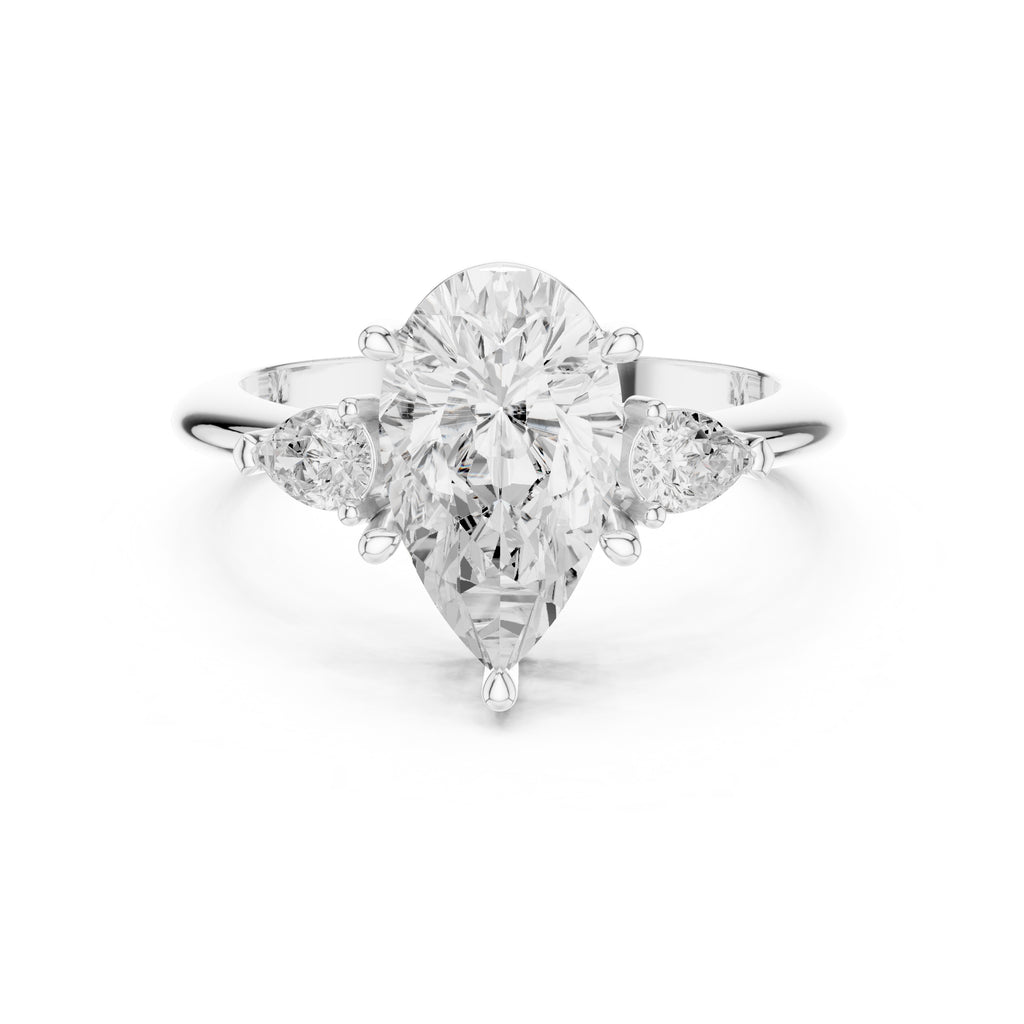 The Lumina Trilogy 3ct White Gold Pear