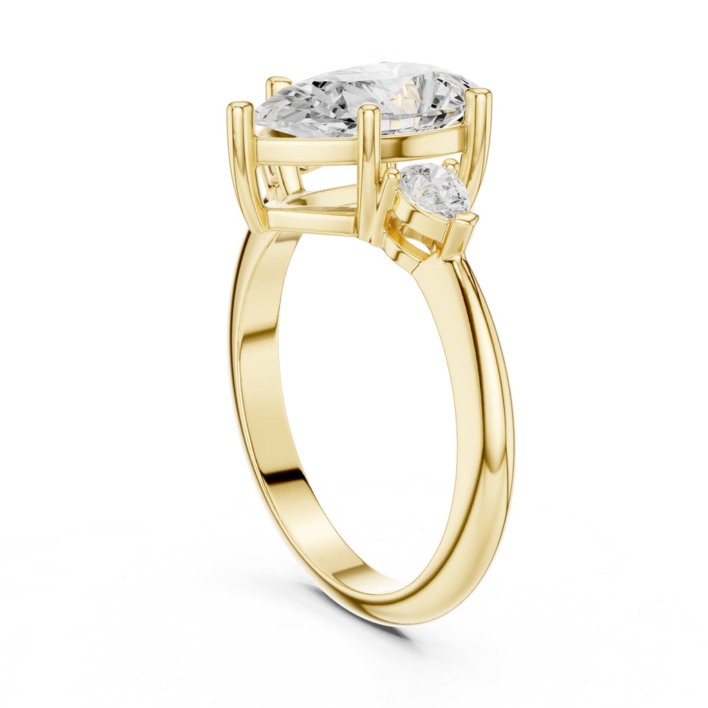 The Lumina Trilogy 3ct Yellow Gold Pear