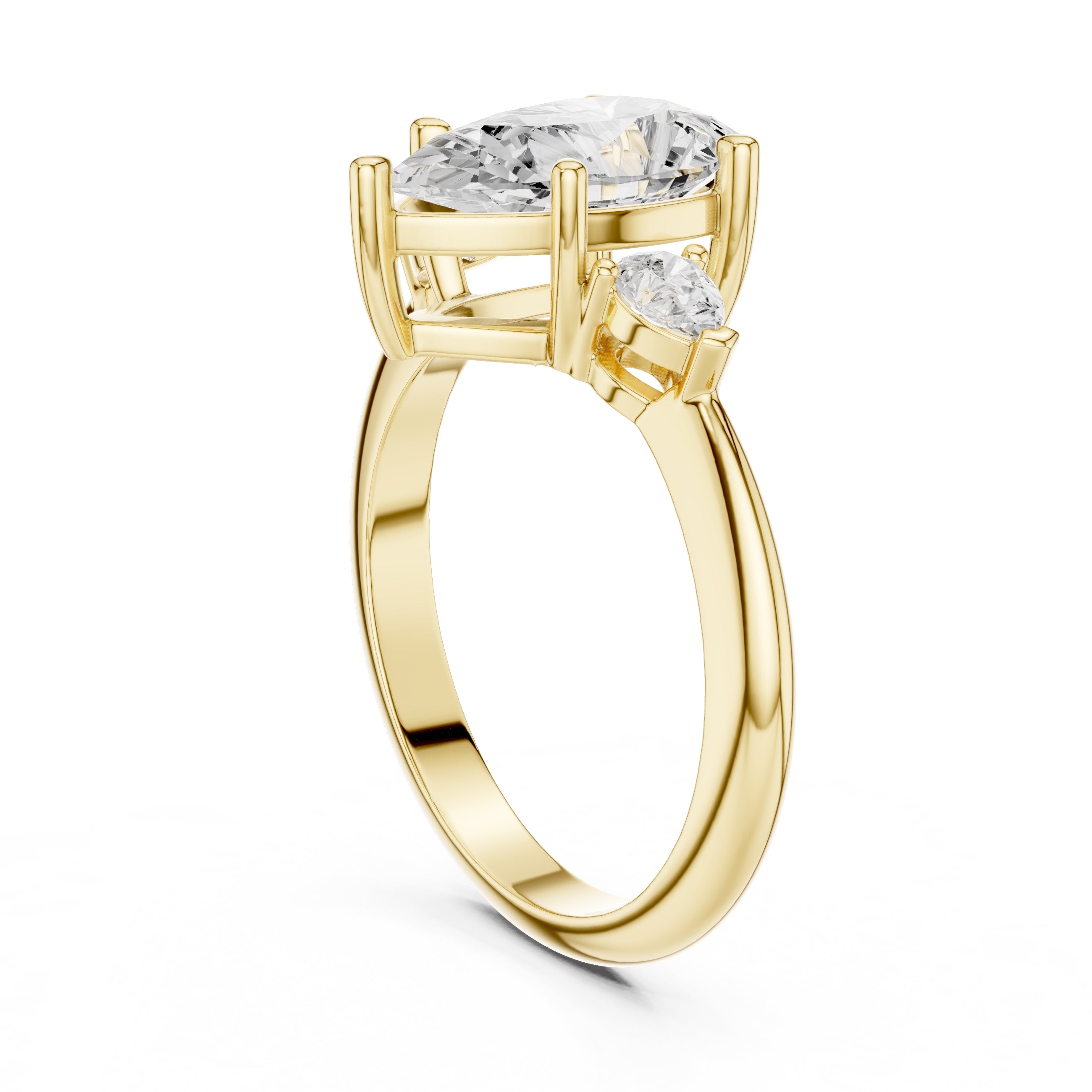 The Lumina Trilogy 3ct Yellow Gold Pear
