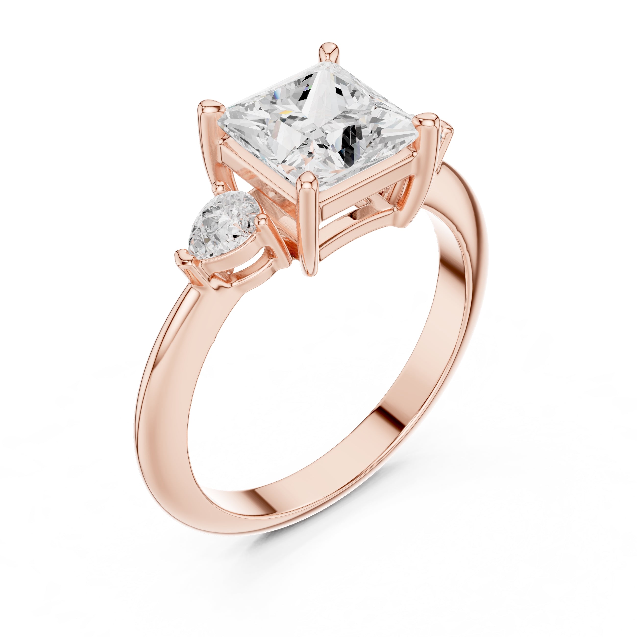 The Lumina Trilogy 3ct Rose Gold Princess