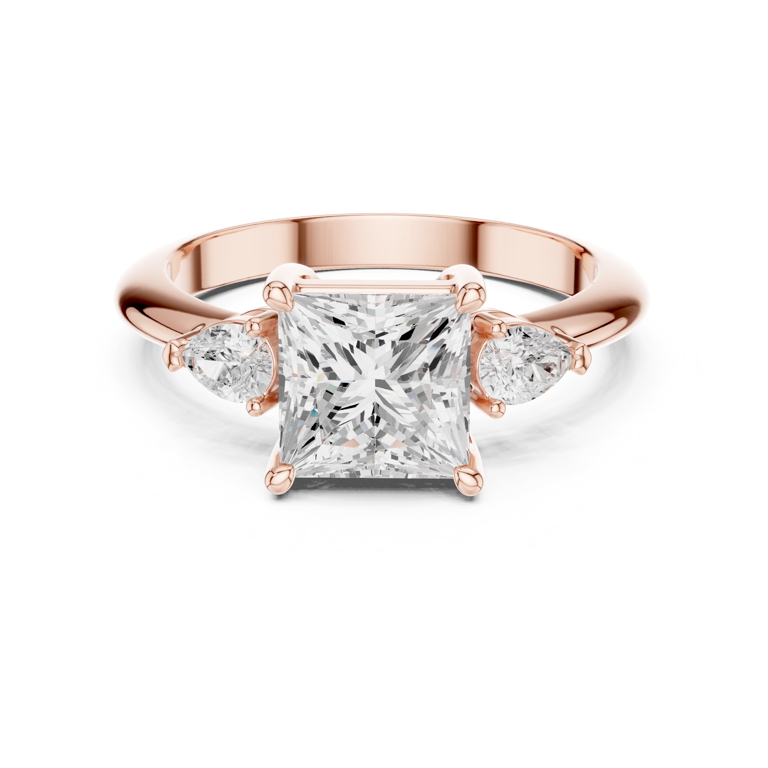 The Lumina Trilogy 3ct Rose Gold Princess