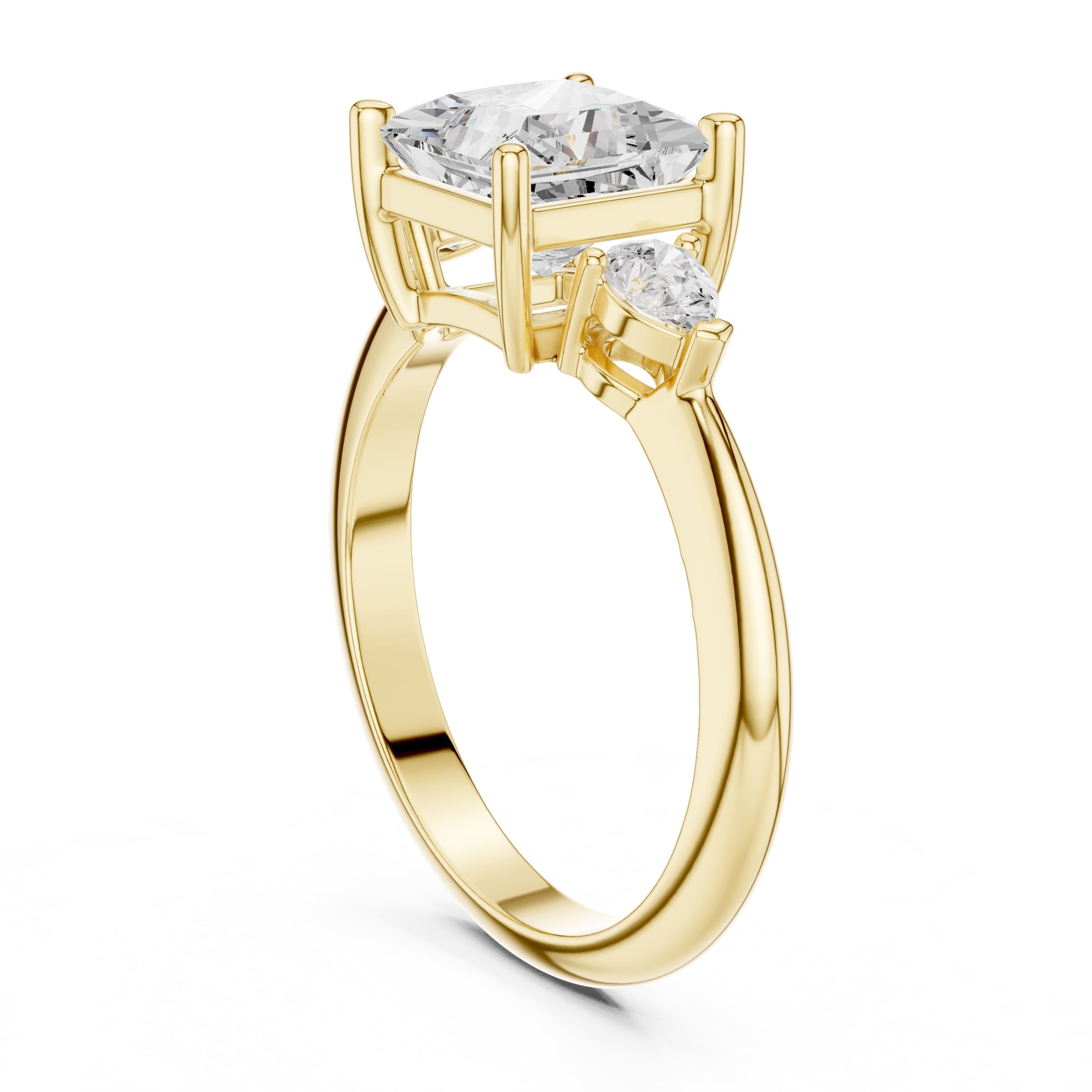 The Lumina Trilogy 3ct Yellow Gold Princess