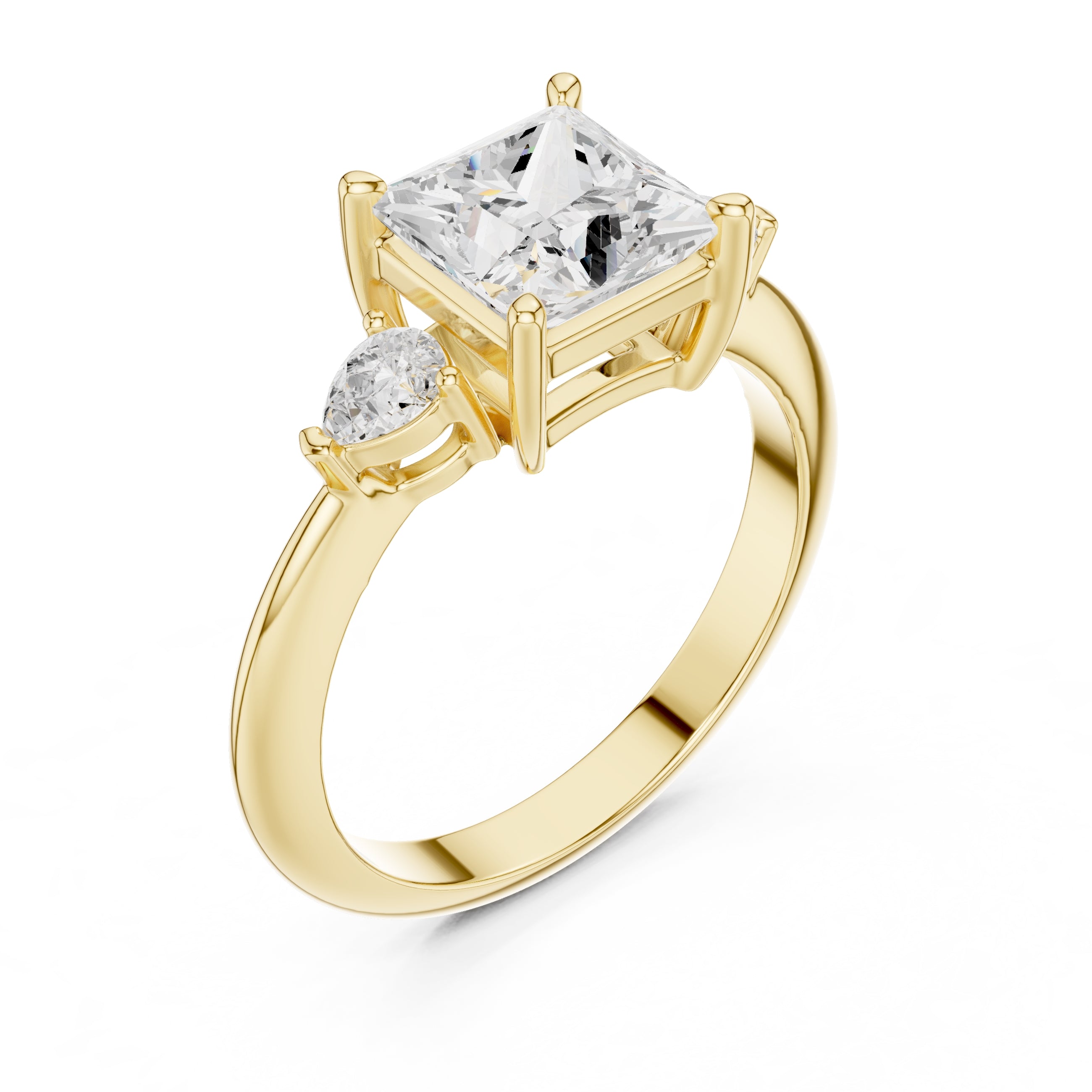 The Lumina Trilogy 3ct Yellow Gold Princess