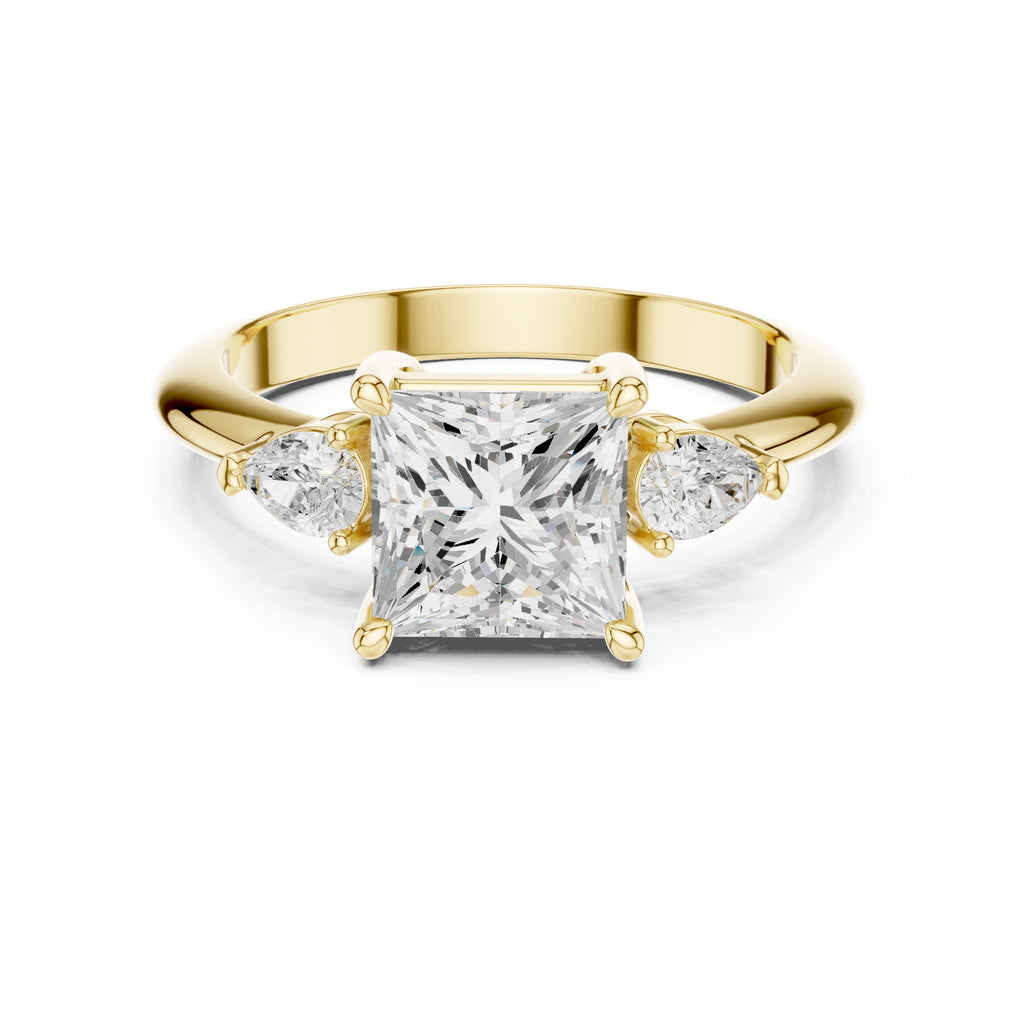 The Lumina Trilogy 3ct Yellow Gold Princess