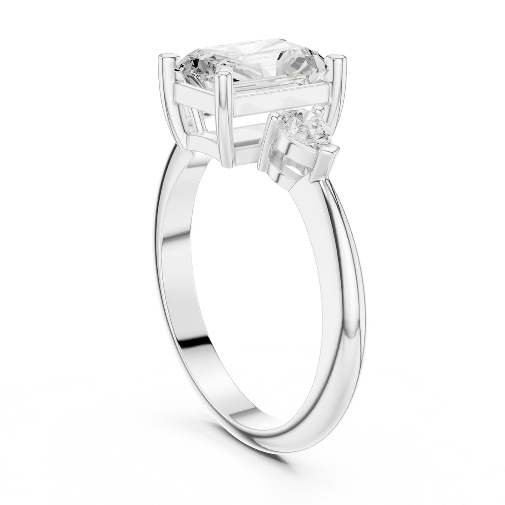 The Lumina Trilogy 3ct White Gold Radiant