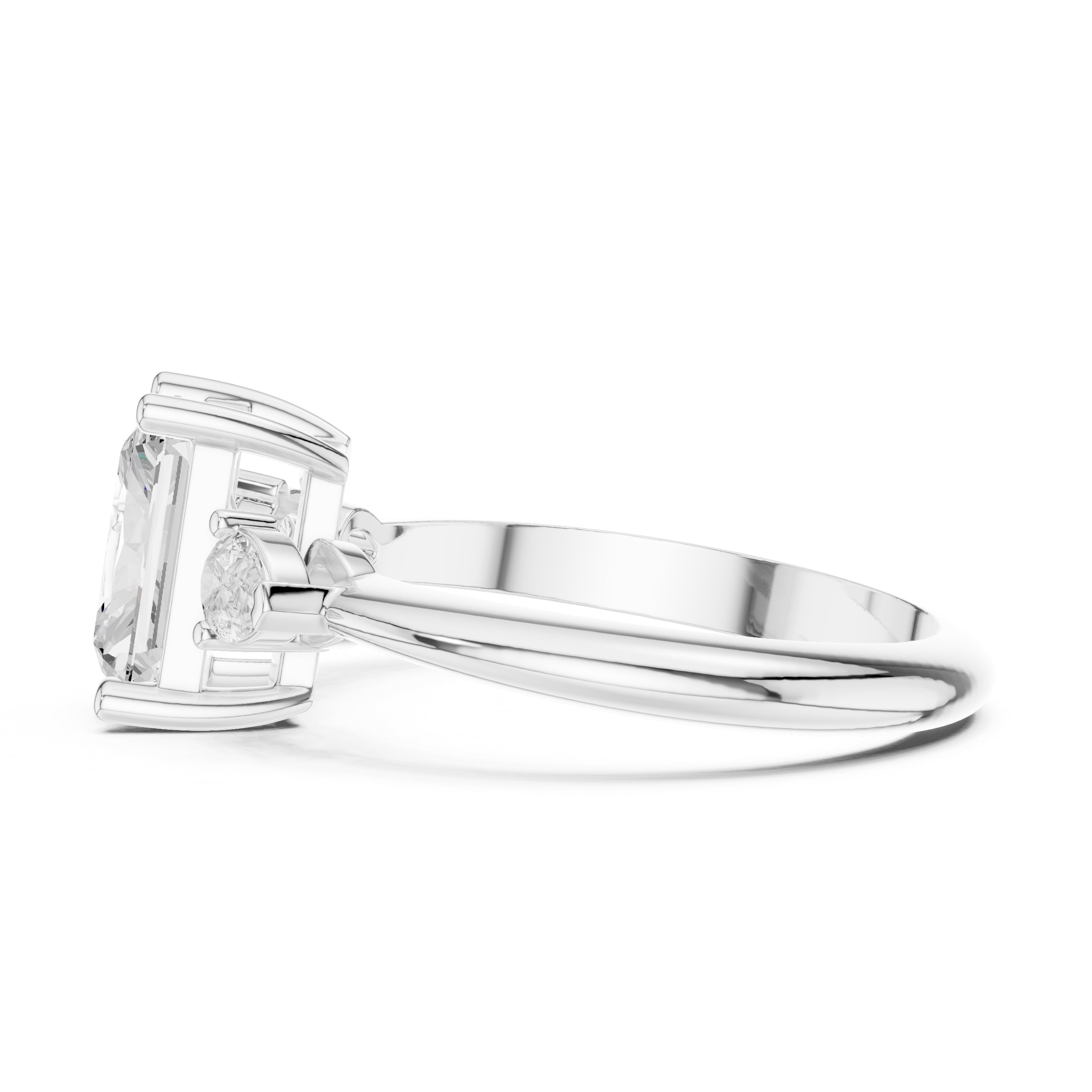 The Lumina Trilogy 3ct White Gold Radiant