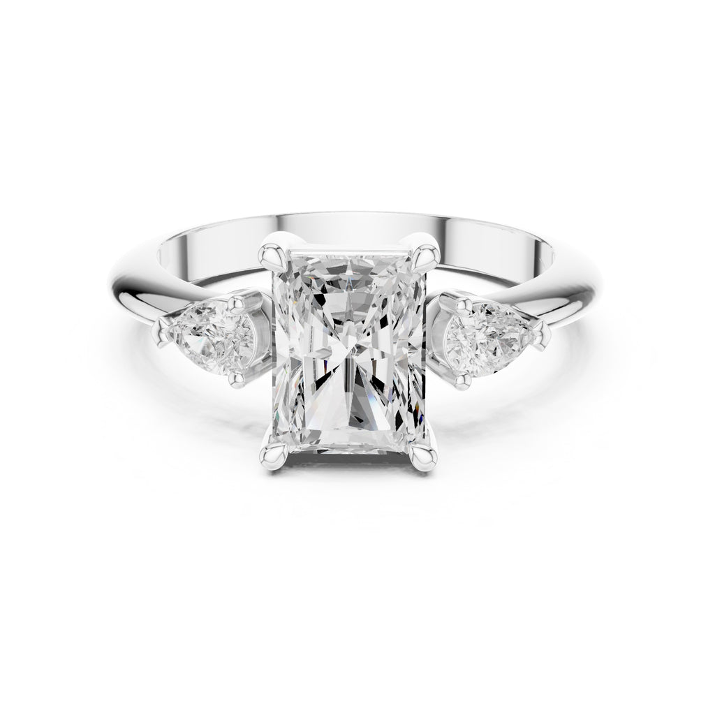 The Lumina Trilogy 3ct White Gold Radiant