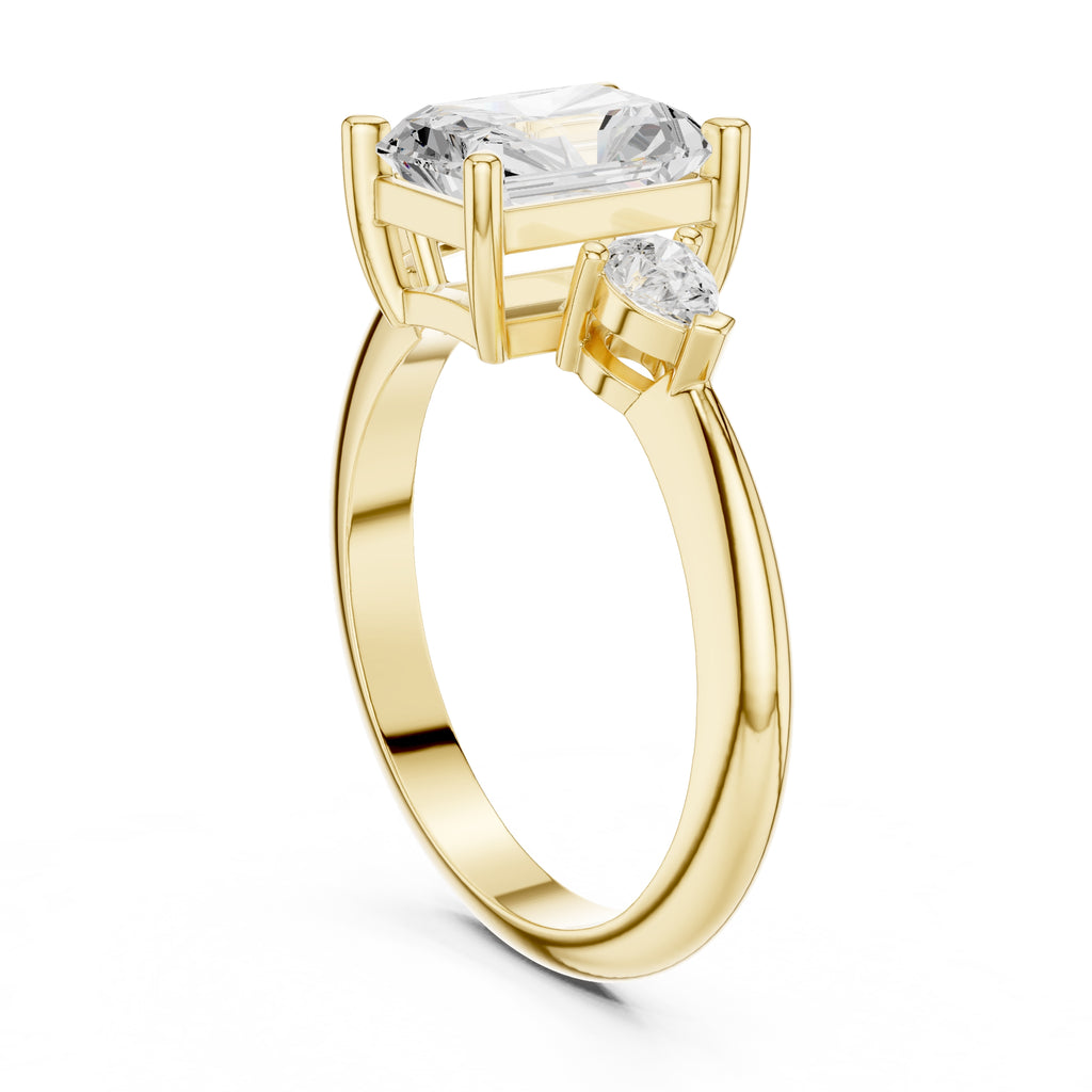 The Lumina Trilogy 3ct Yellow Gold Radiant