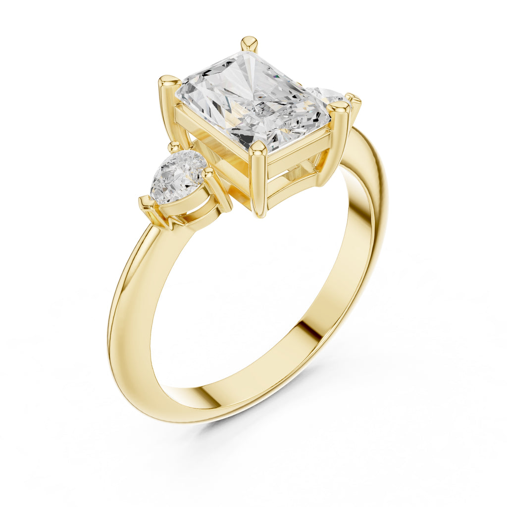 The Lumina Trilogy 3ct Yellow Gold Radiant