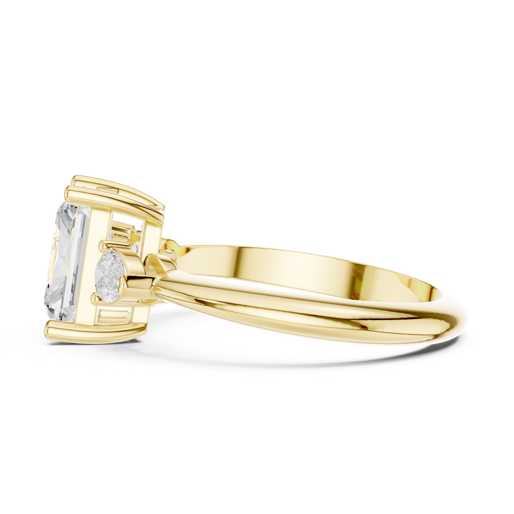 The Lumina Trilogy 3ct Yellow Gold Radiant
