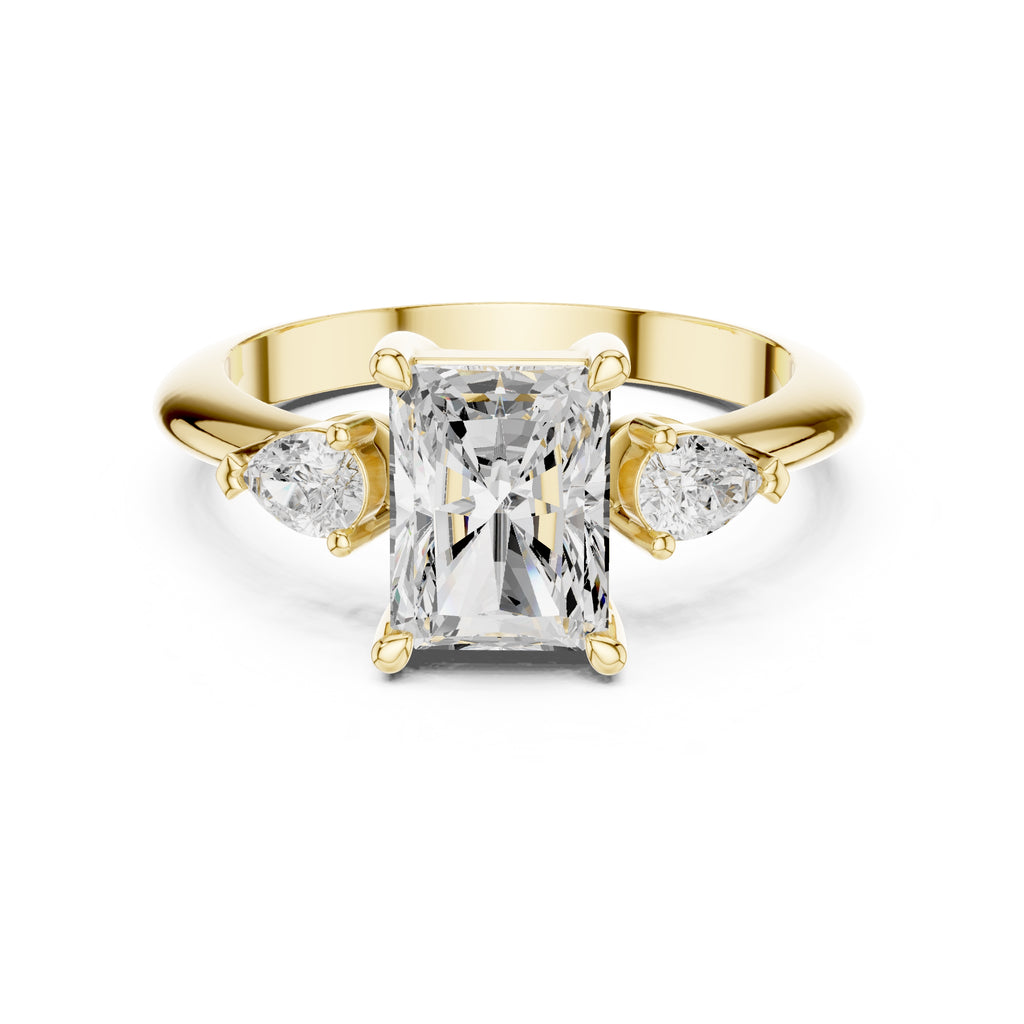 The Lumina Trilogy 3ct Yellow Gold Radiant