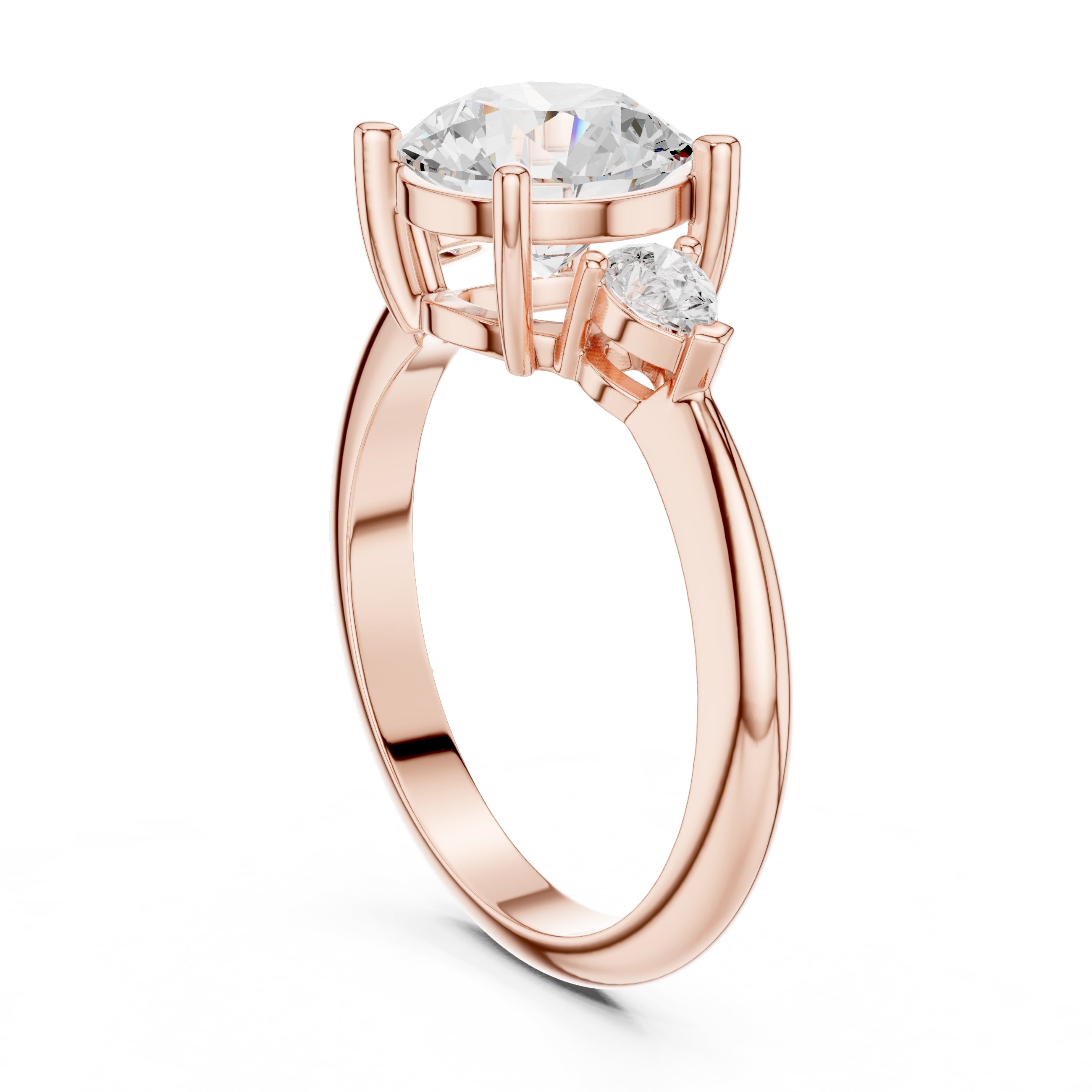 The Lumina Trilogy 3ct Rose Gold Round