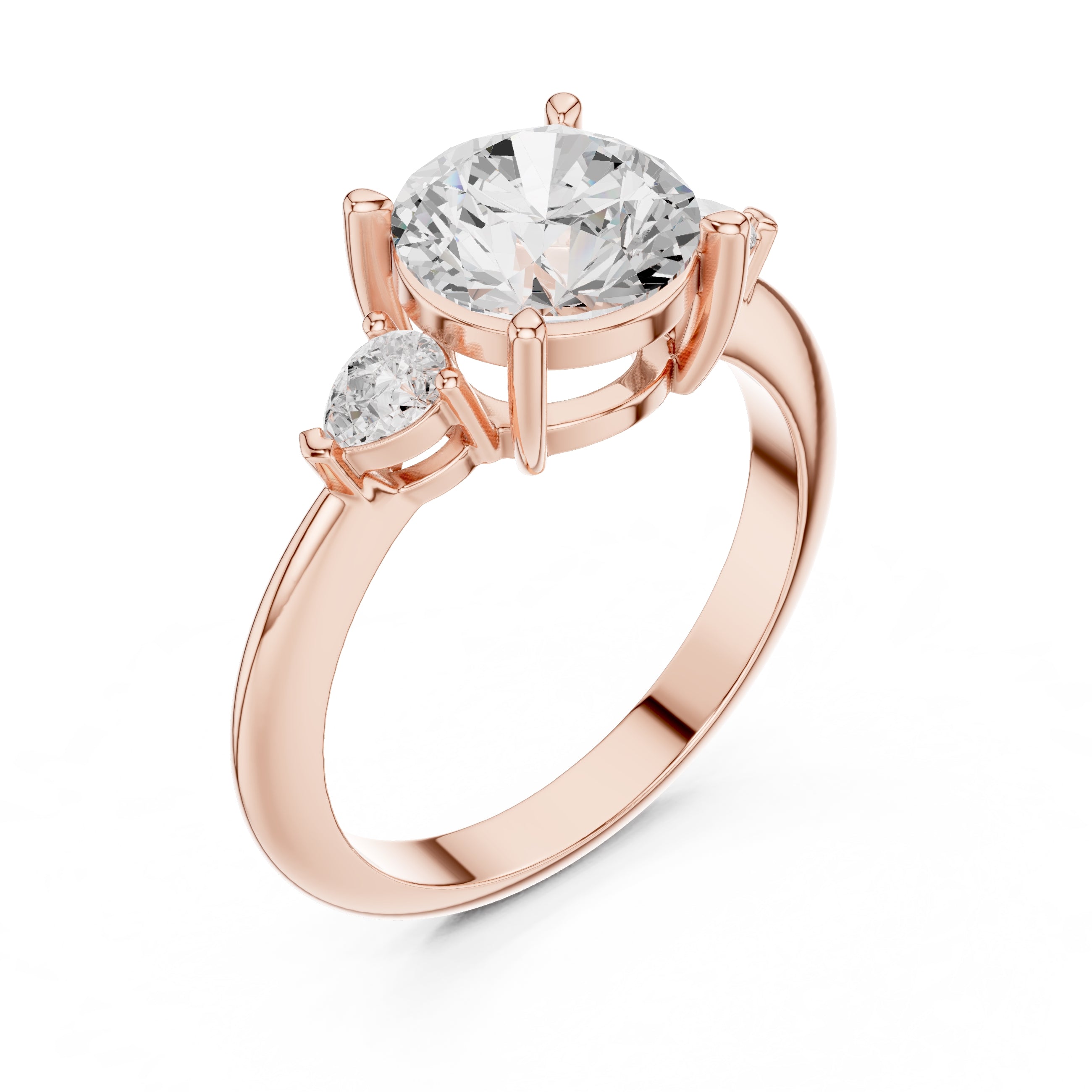 The Lumina Trilogy 3ct Rose Gold Round