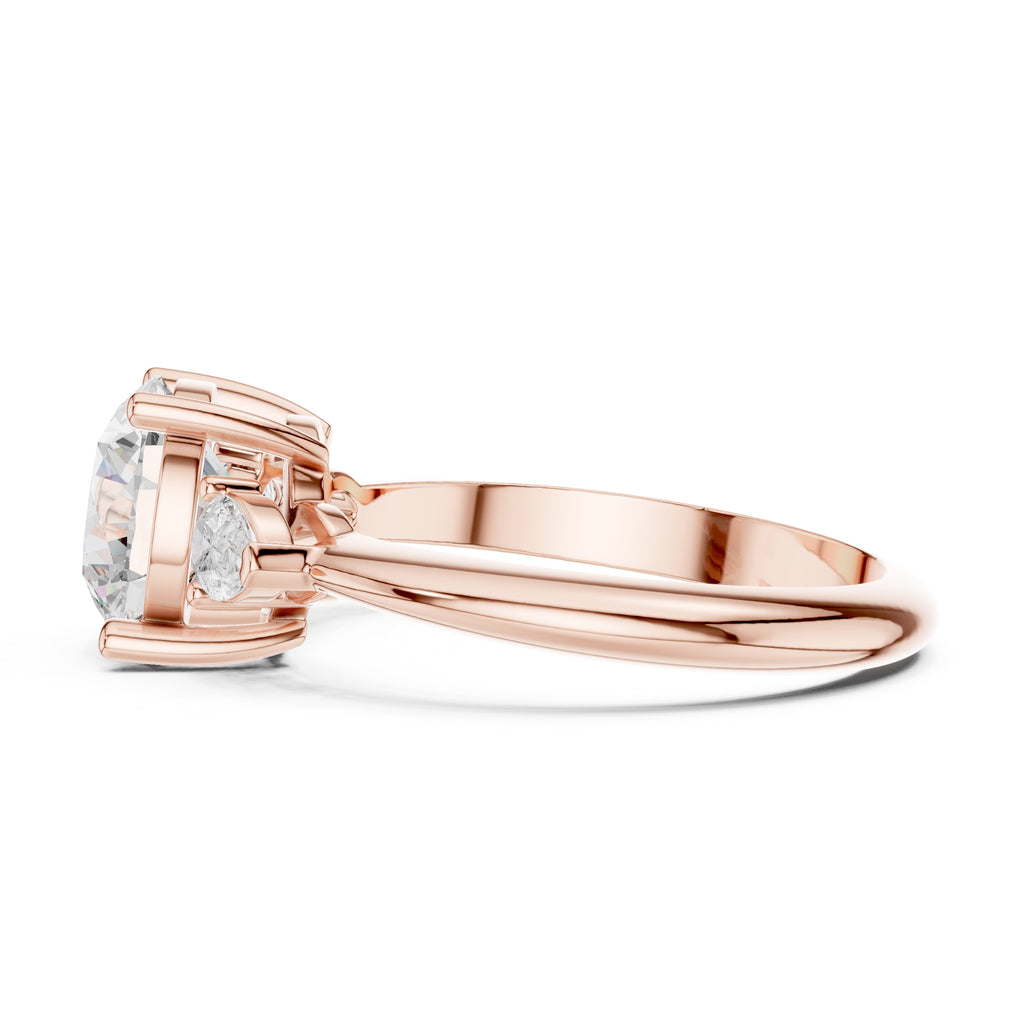 The Lumina Trilogy 3ct Rose Gold Round