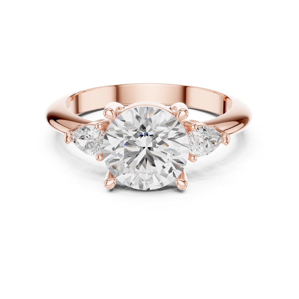 The Lumina Trilogy 3ct Rose Gold Round