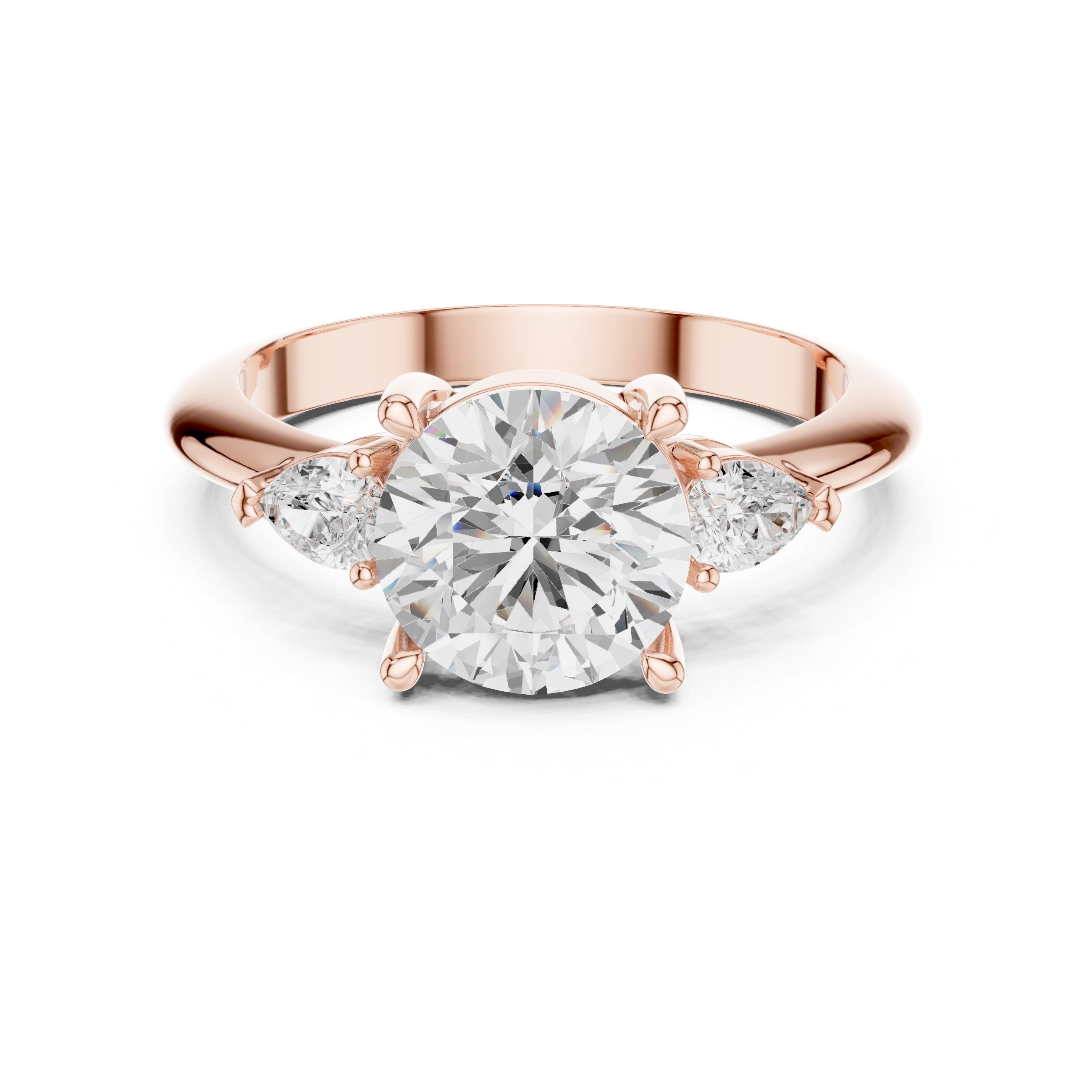 The Lumina Trilogy 3ct Rose Gold Round
