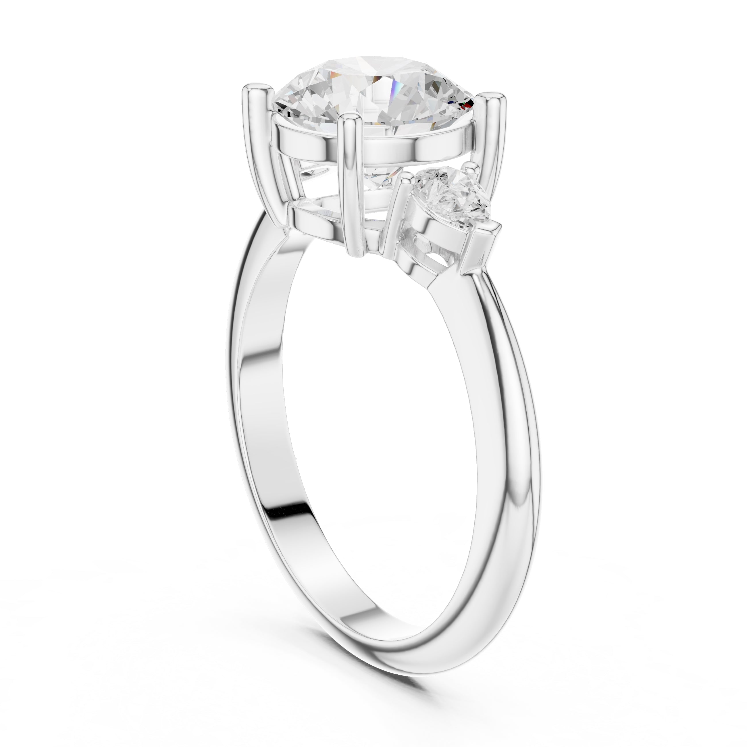 The Lumina Trilogy 3ct White Gold Round