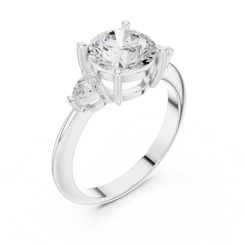 The Lumina Trilogy 3ct White Gold Round